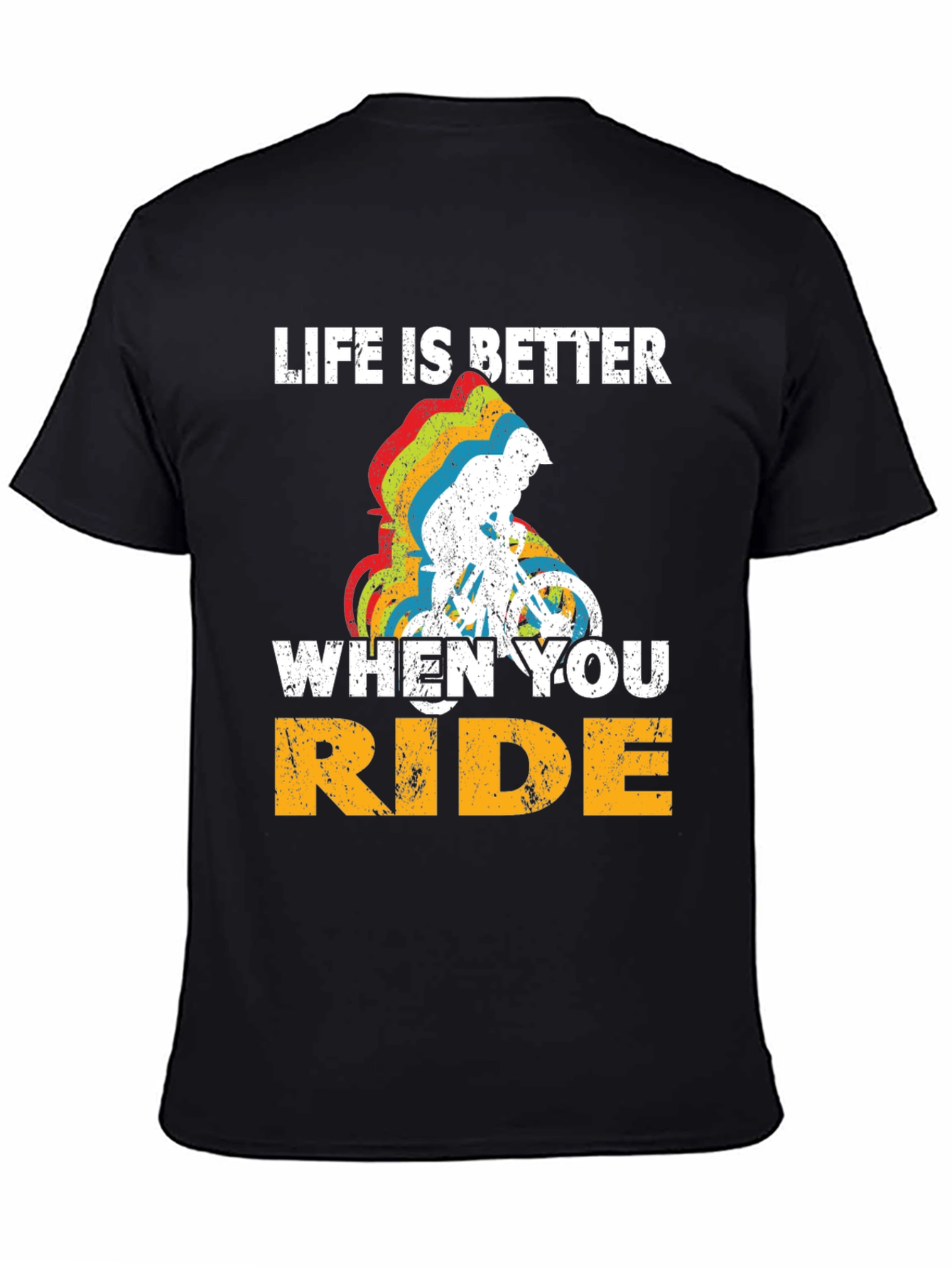 Black Life Is Better When You Ride T-Shirt view 4