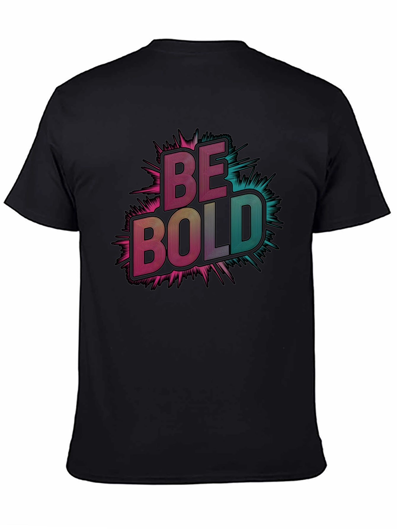 Black Be Bold Graphic Tee - Men's Black T-Shirt view 4