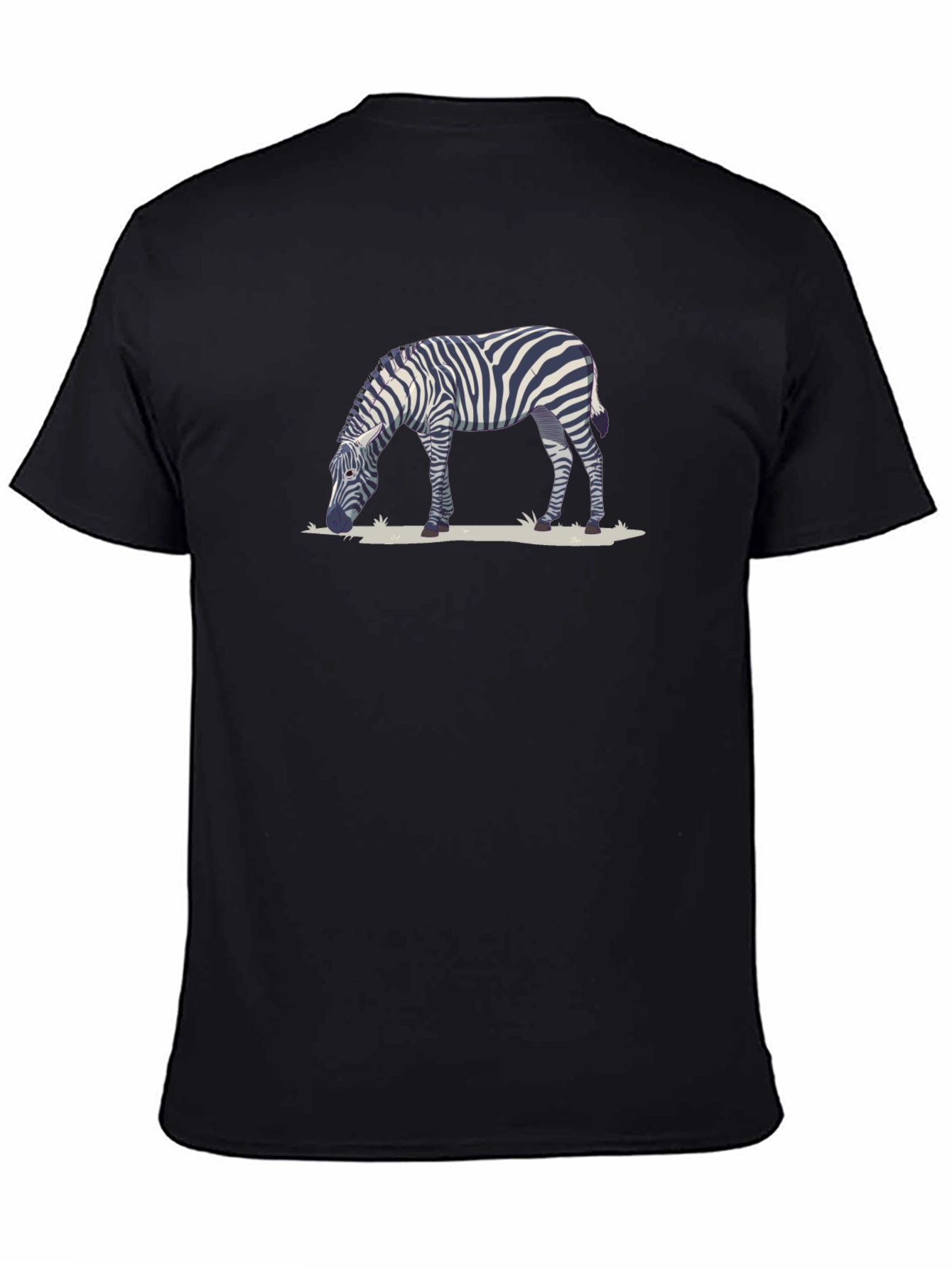Black Zebra Graphic Black T-Shirt view 4
