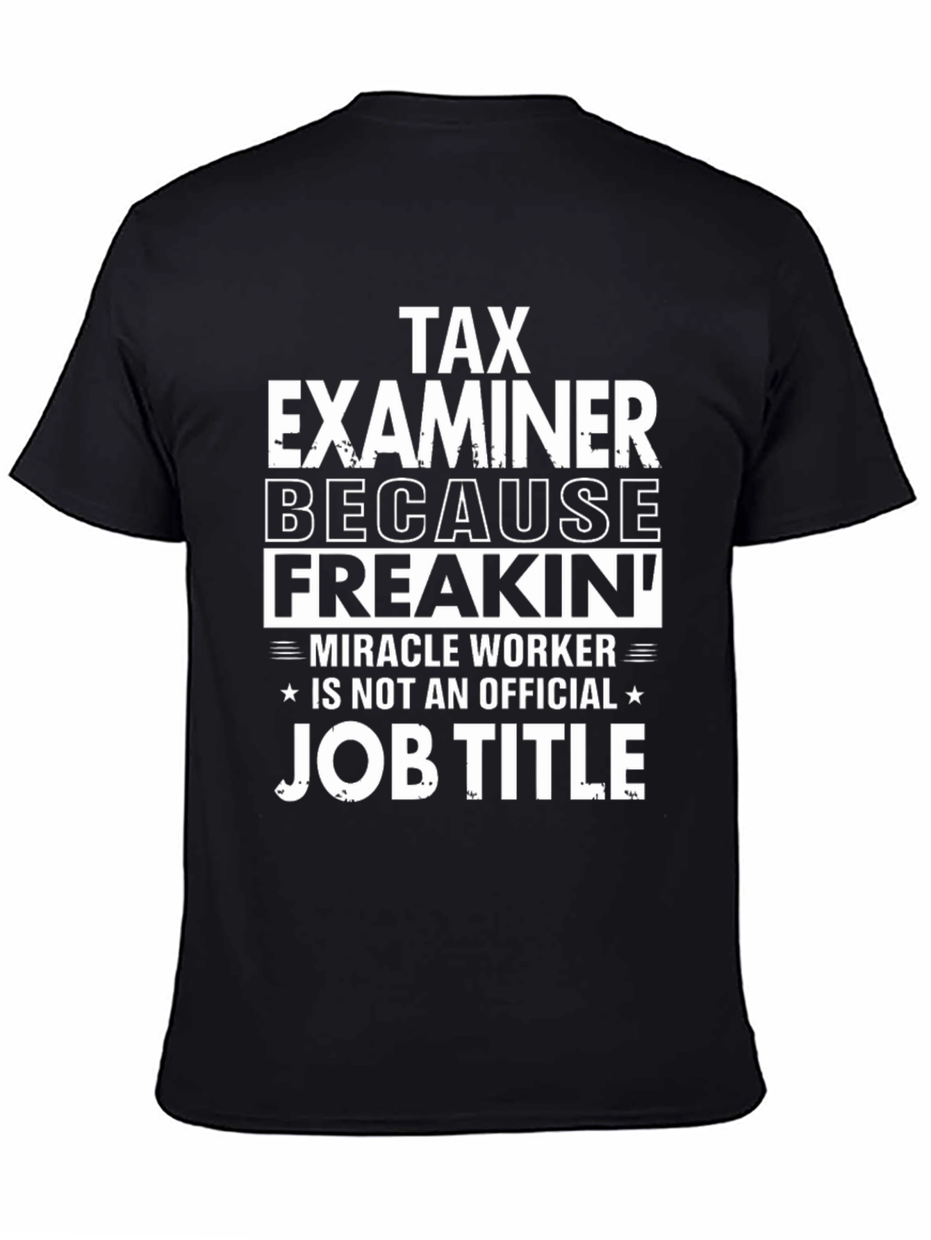 Black Tax Examiner Novelty Graphic T-Shirt view 4