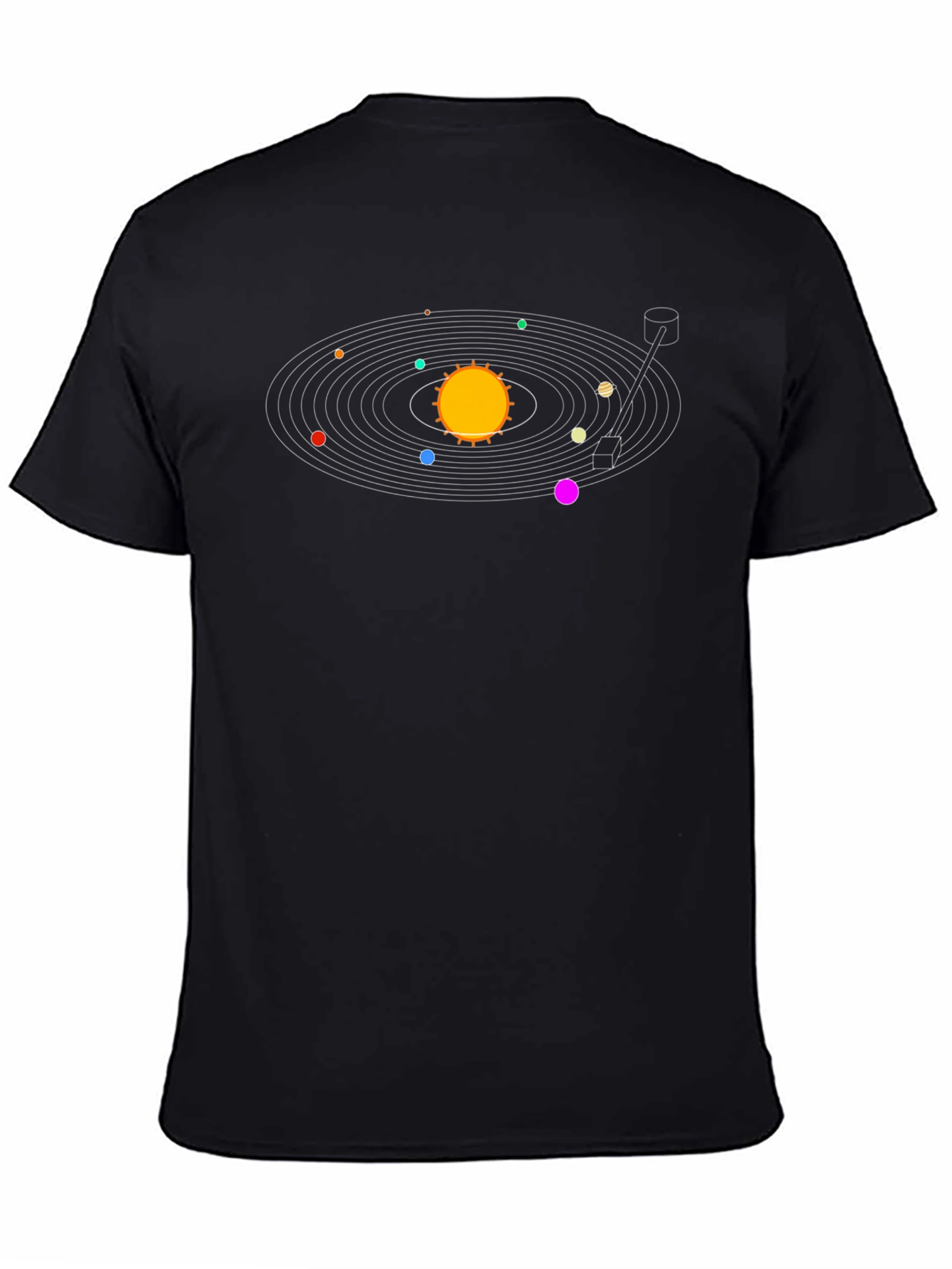 Solar System Turntable Graphic T-Shirt - 4