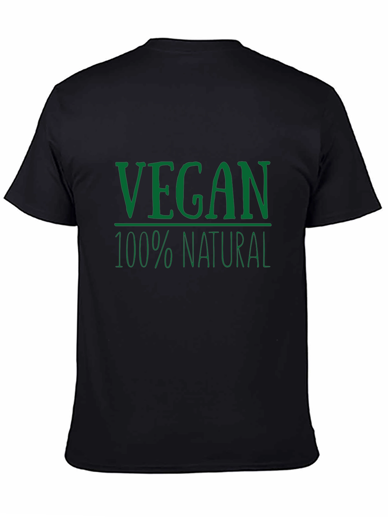 Vegan 100% Natural Graphic T-Shirt - Black - 4