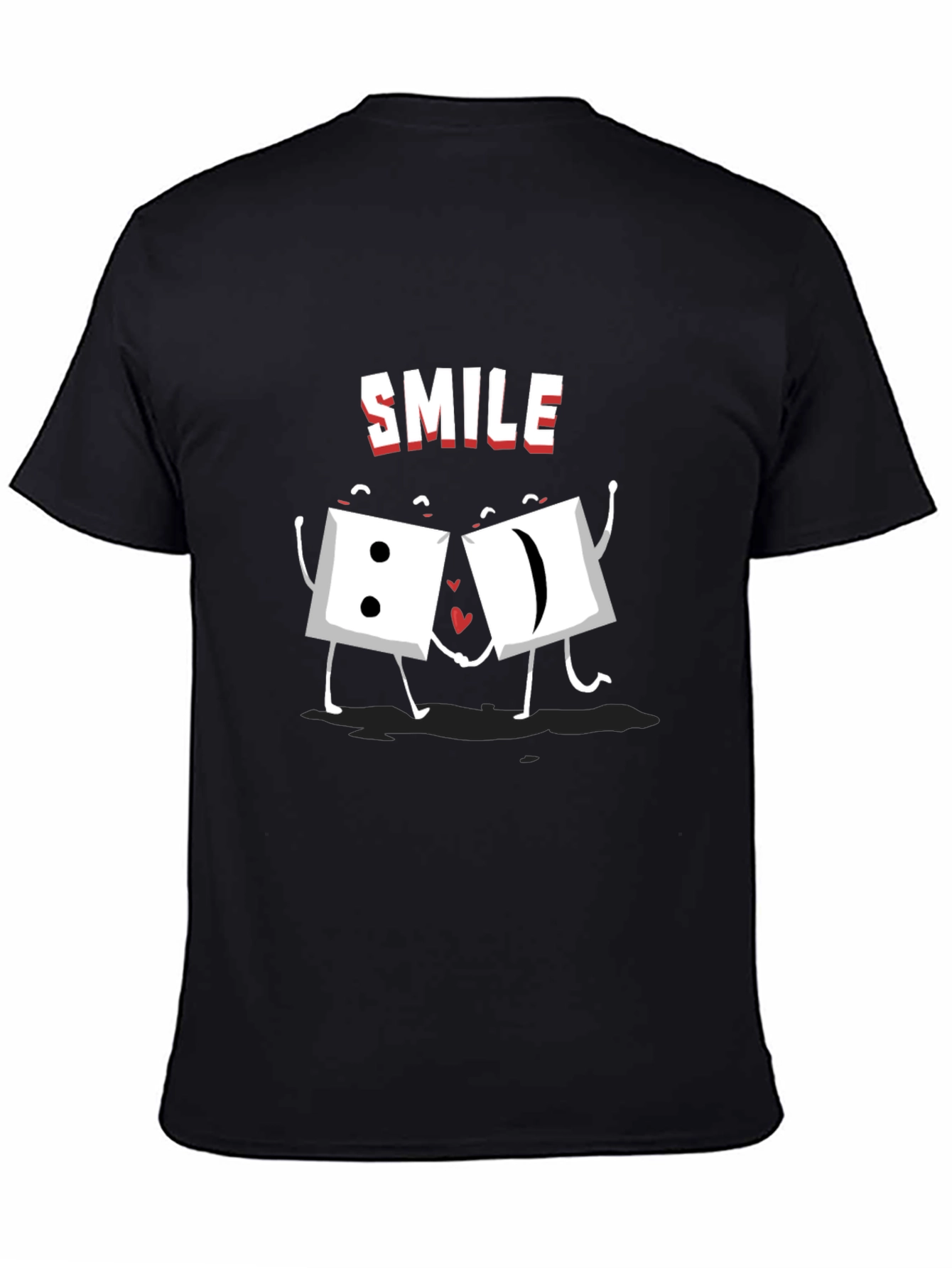 Smile Dice Graphic Tee - Black Cotton T-Shirt - 4