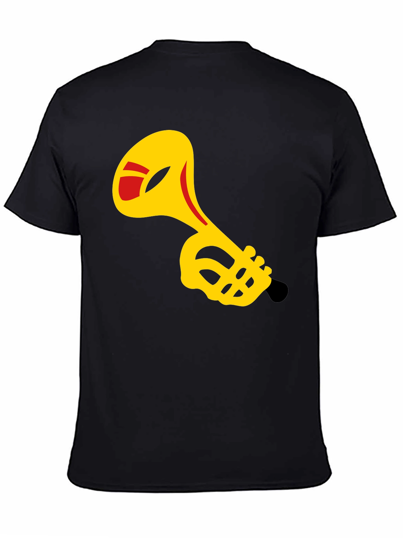 Black Trumpet Graphic Black T-Shirt - Music Lover Tee view 4