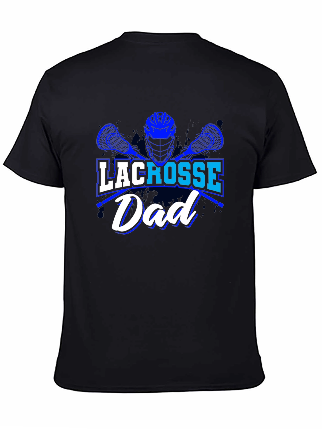 Black Lacrosse Dad T-Shirt view 4