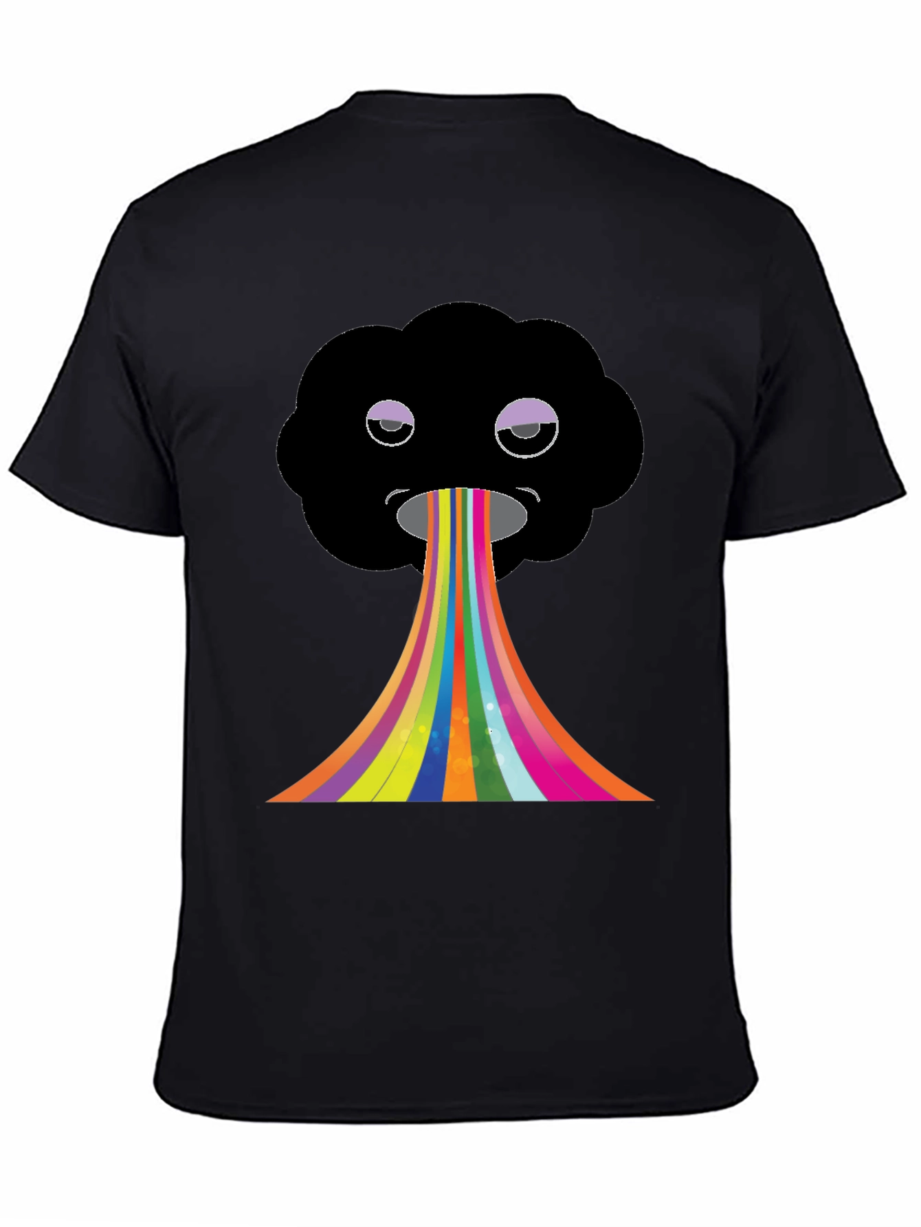 Black Rainbow Cloud Graphic Tee view 4