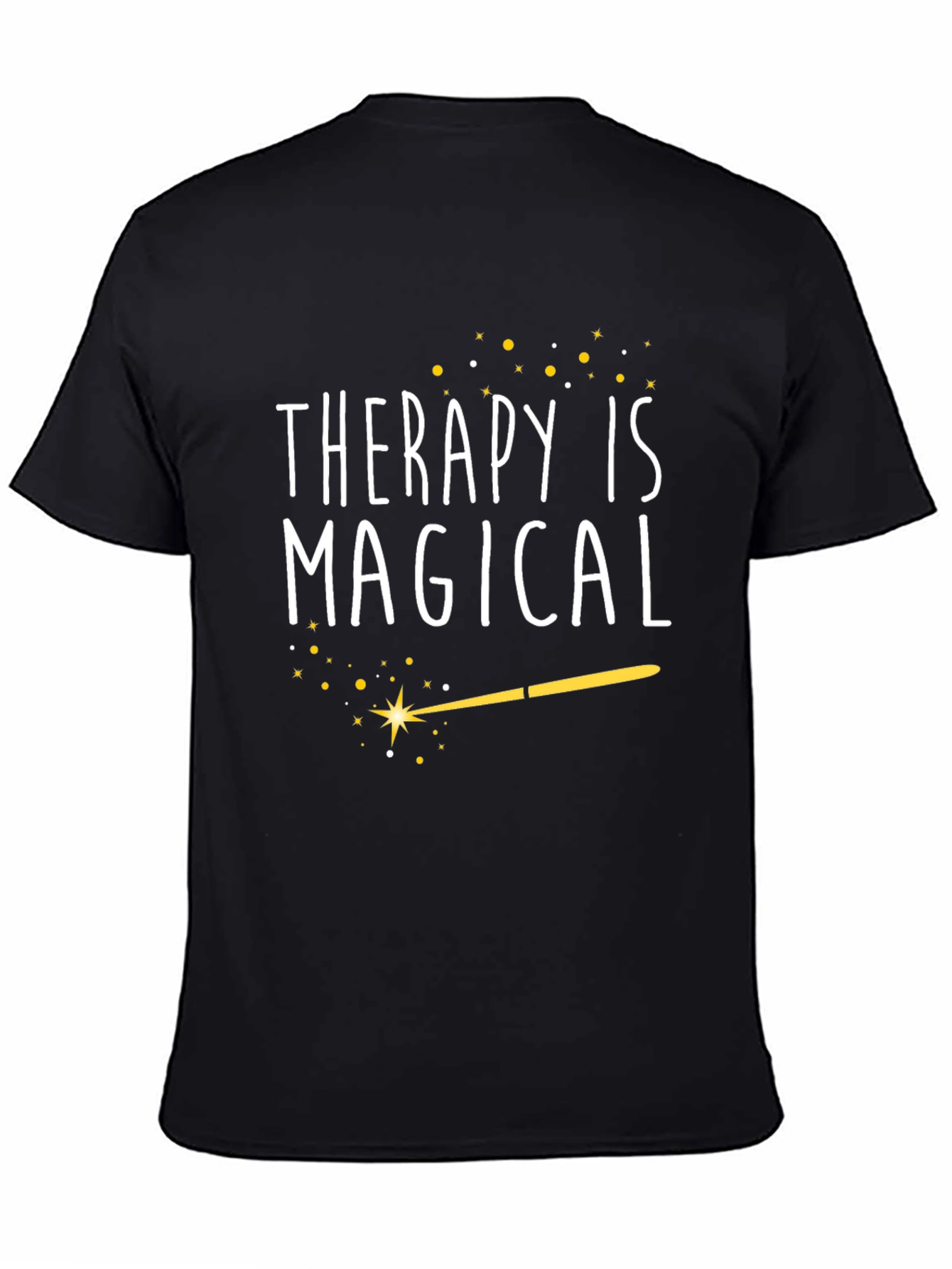 Black Therapy is Magical T-Shirt - Graphic Tee view 4