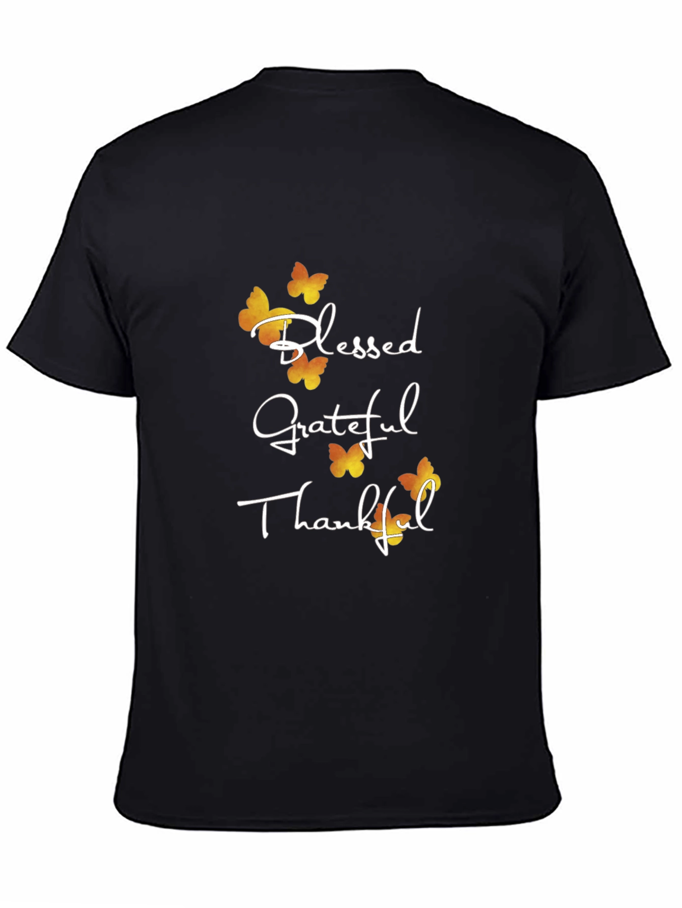 Black Blessed Grateful Thankful T-Shirt view 4