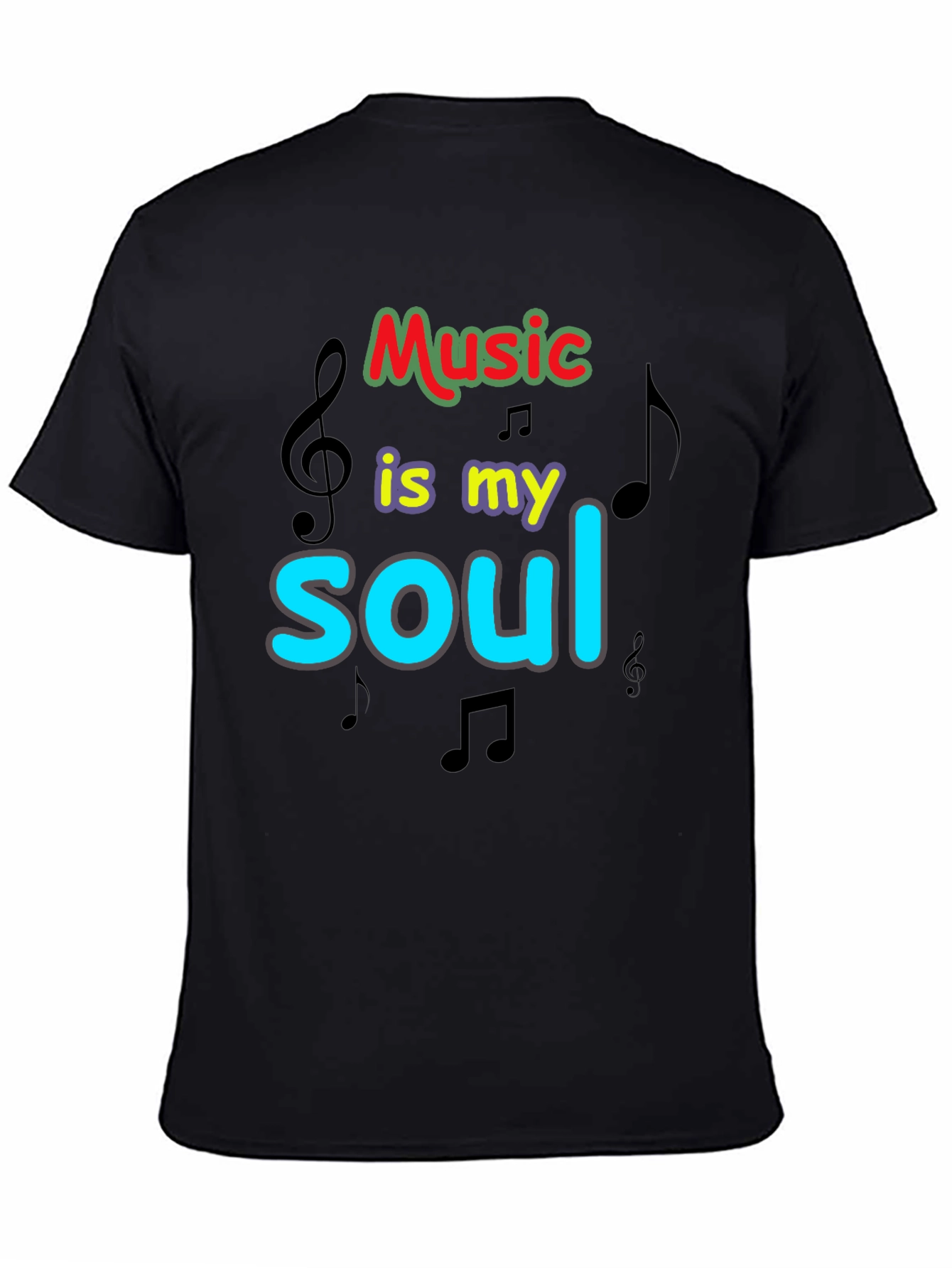 Black Music is My Soul Graphic T-Shirt view 4