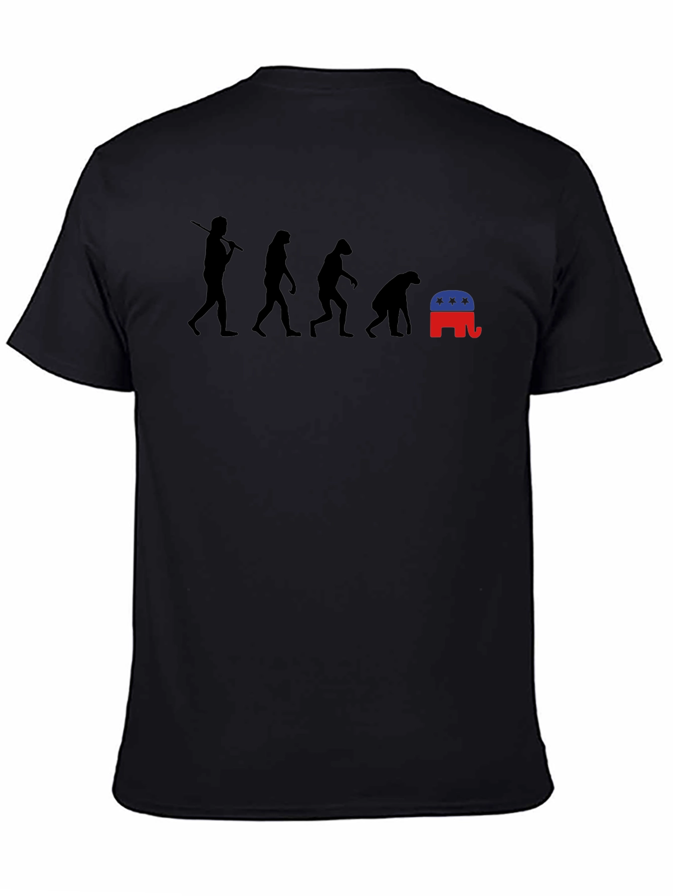 Black Evolution of Man Republican T-Shirt view 4