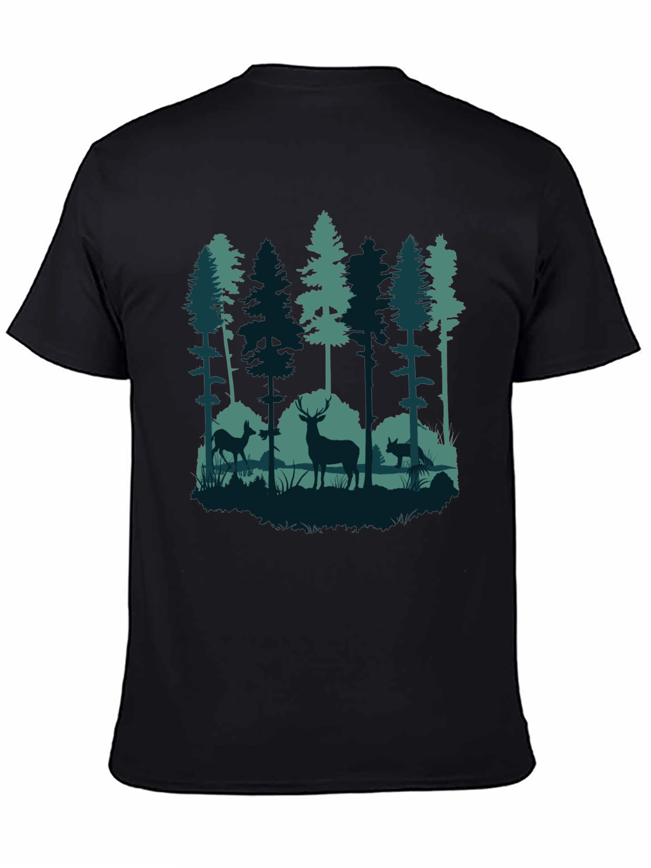 Black Nature Scene T-Shirt view 4