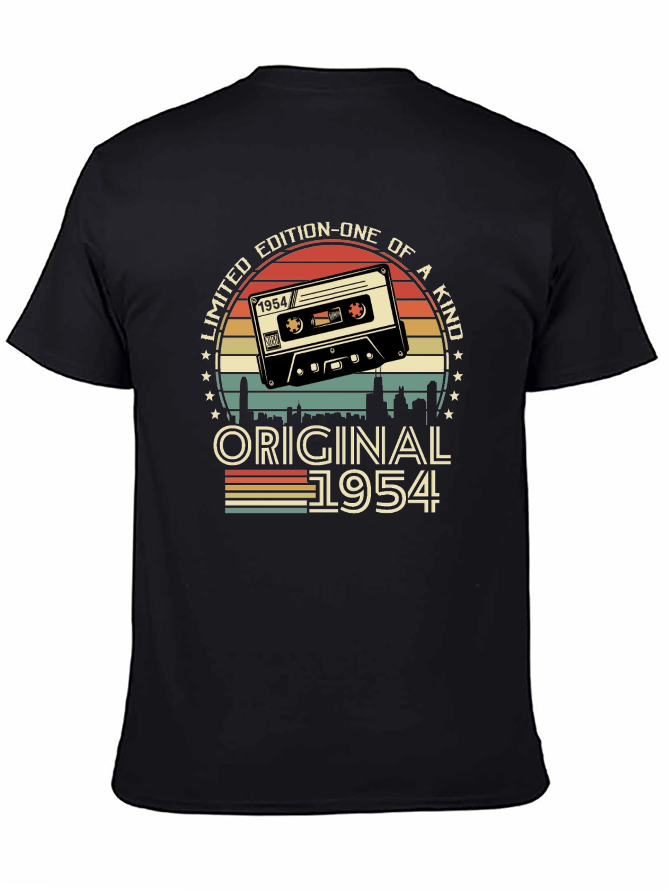Black Limited Edition 1954 Cassette Tape T-Shirt view 4