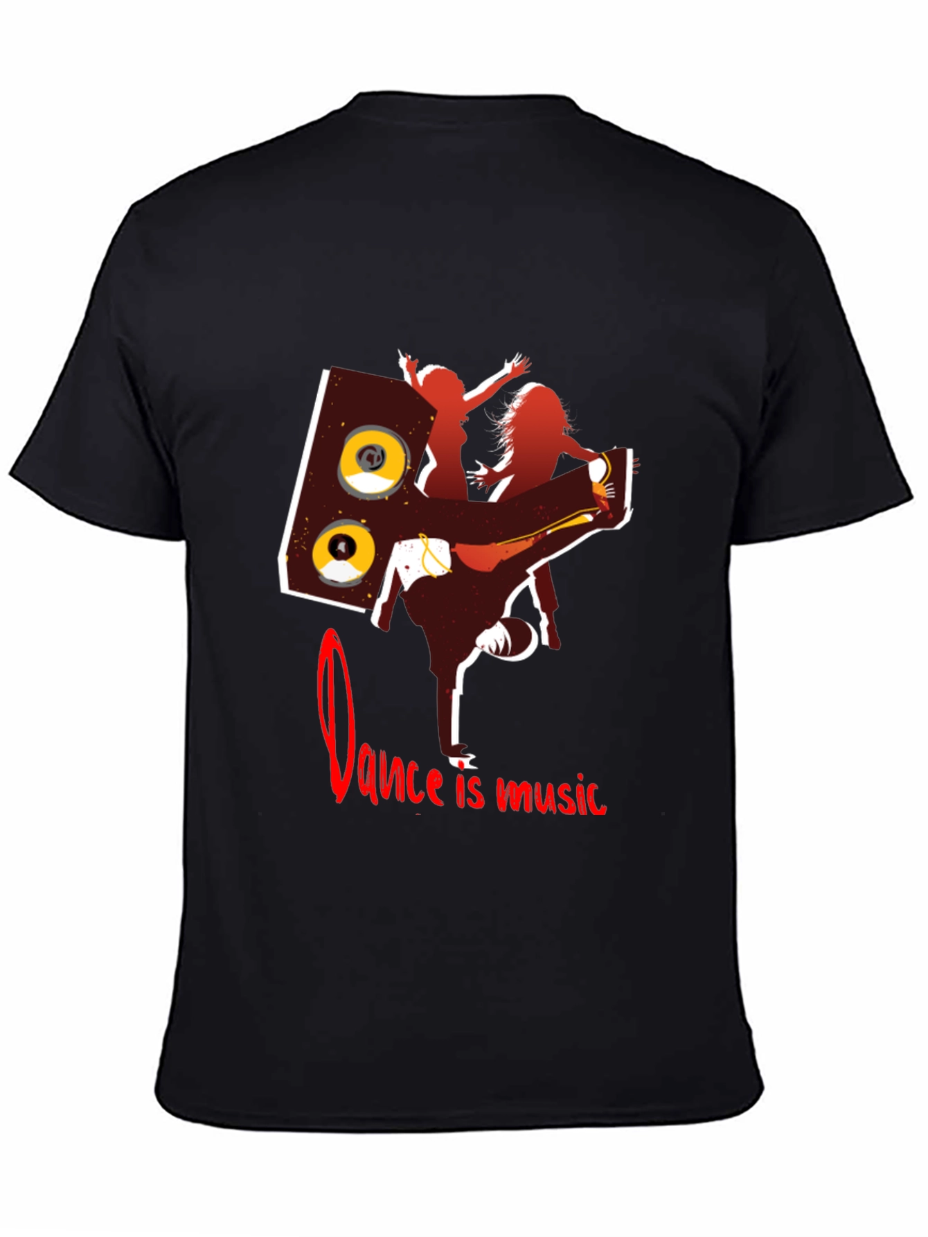 Black Dance is Music Graphic Tee view 4