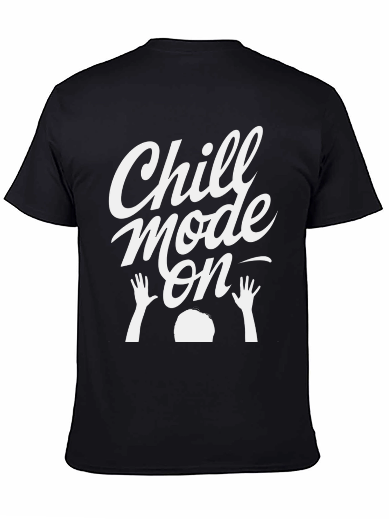 Black Chill Mode On Graphic T-Shirt view 4