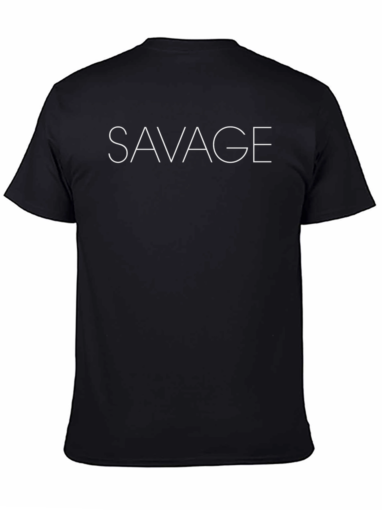 Black Savage Graphic Print Tee - Black Casual Shirt view 4