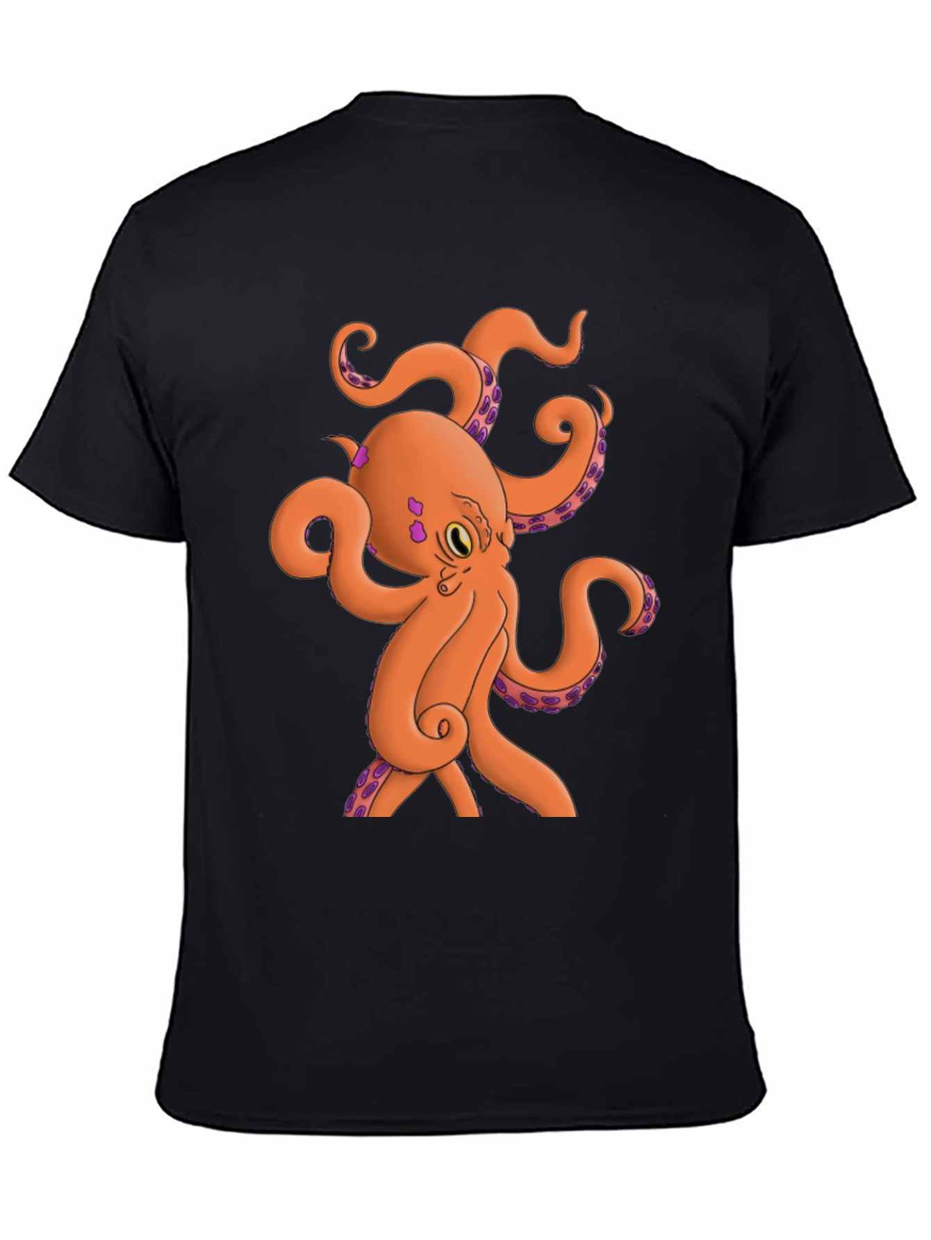 Black Octopus Graphic Tee - Black Cotton Blend view 4