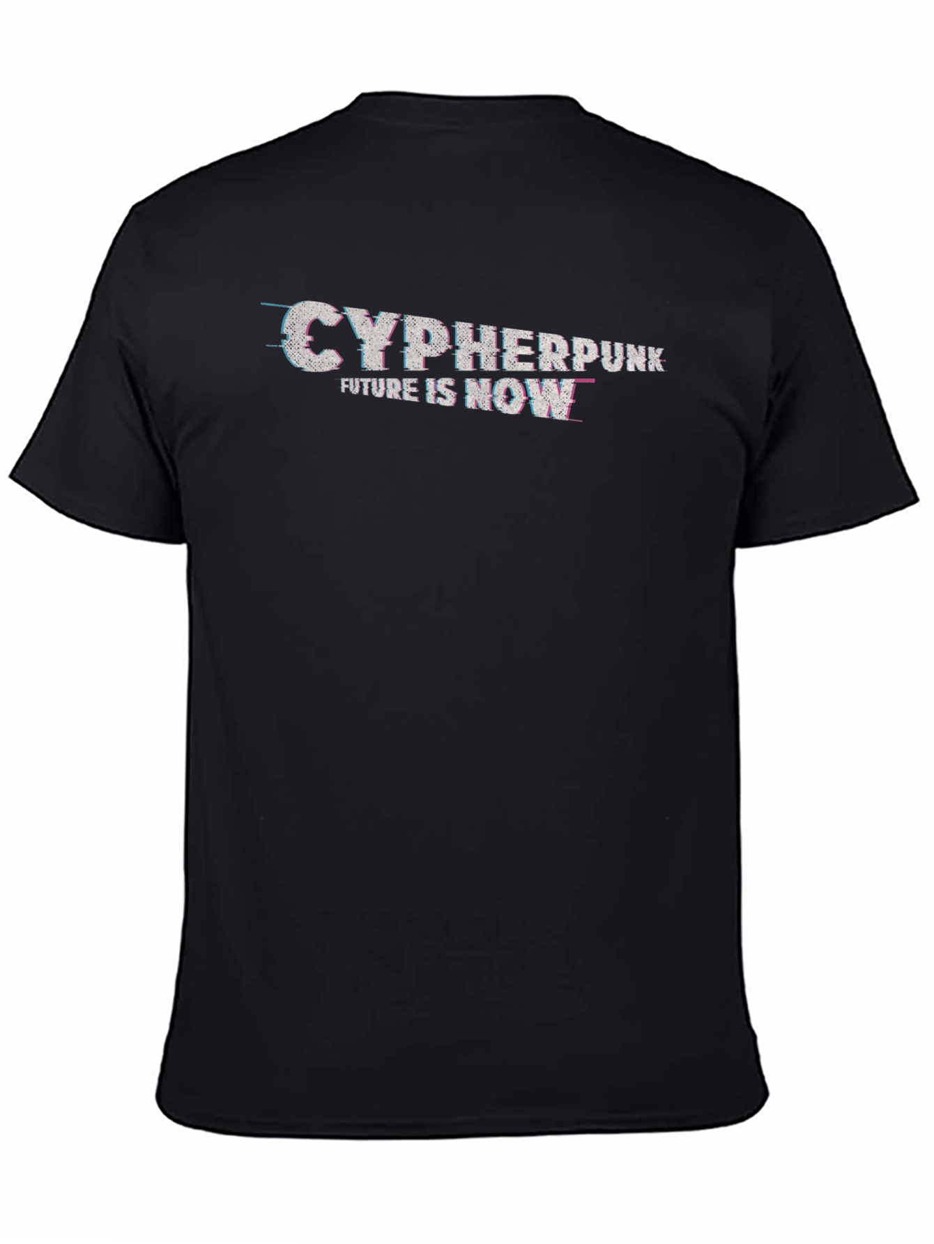 Black Cyberpunk Future is Now Graphic T-Shirt view 4