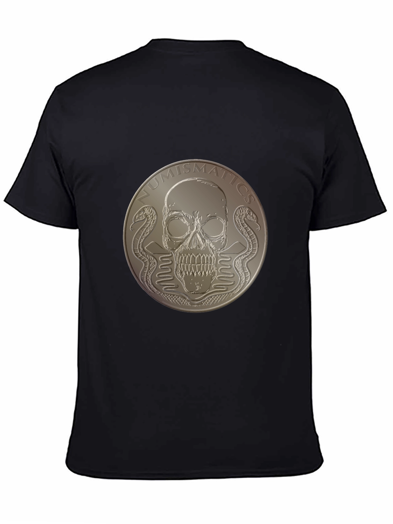 Black Numismatics Skull & Snakes Graphic Tee - Black view 4