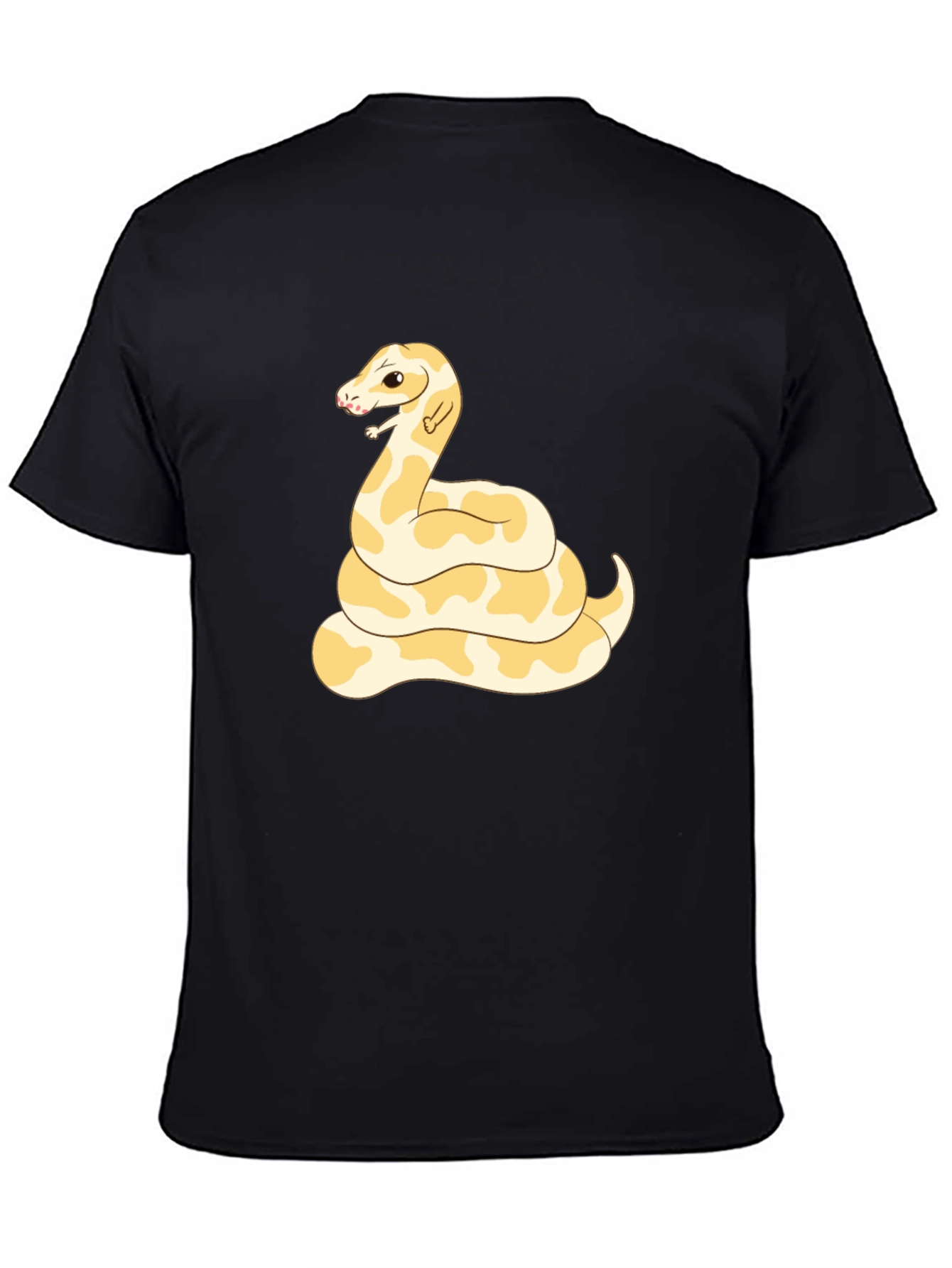 Black Snake Graphic Tee - Black Cotton T-Shirt view 4