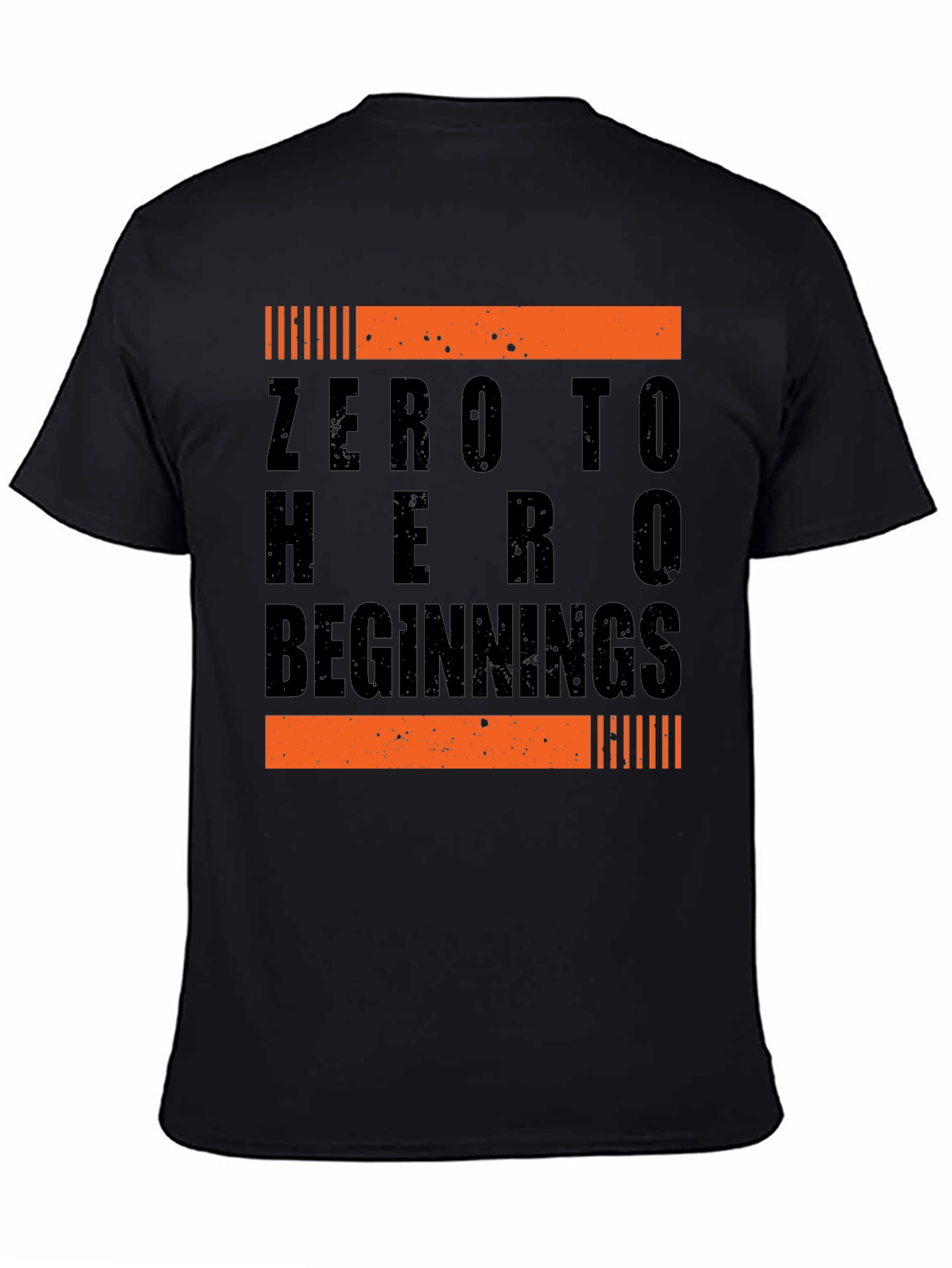 Black Zero to Hero Beginnings Black Graphic Tee view 4