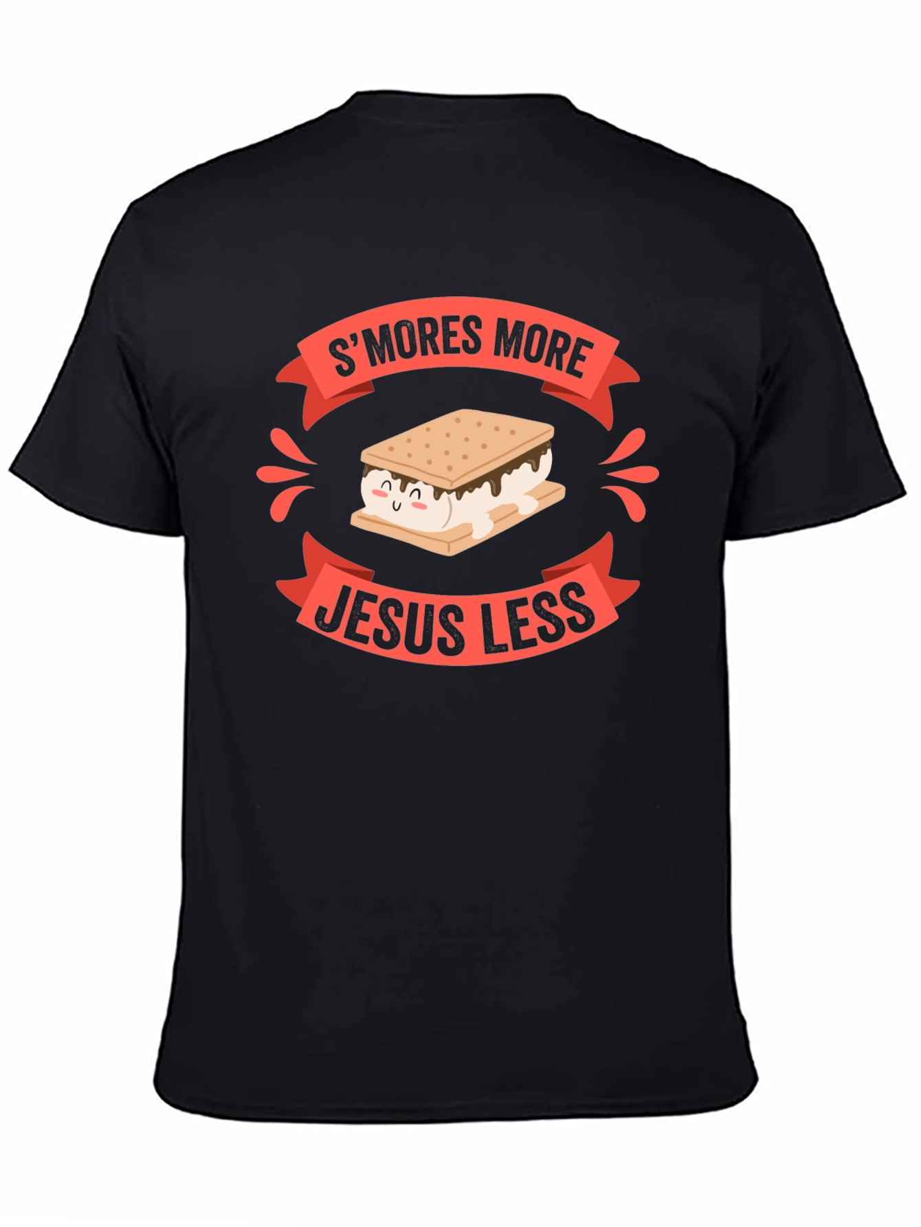Black S'mores More Jesus Less Graphic T-Shirt view 4