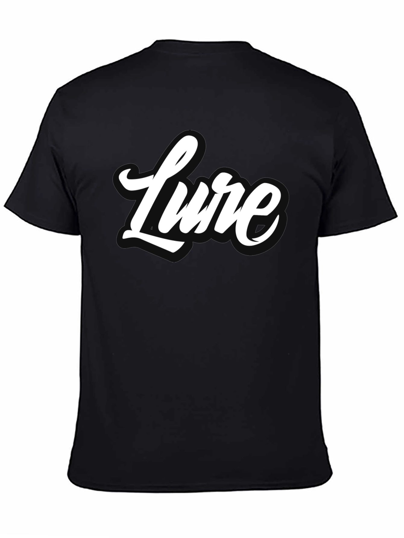 Black Lure Graphic Tee - Stylish Black Cotton T-Shirt view 4