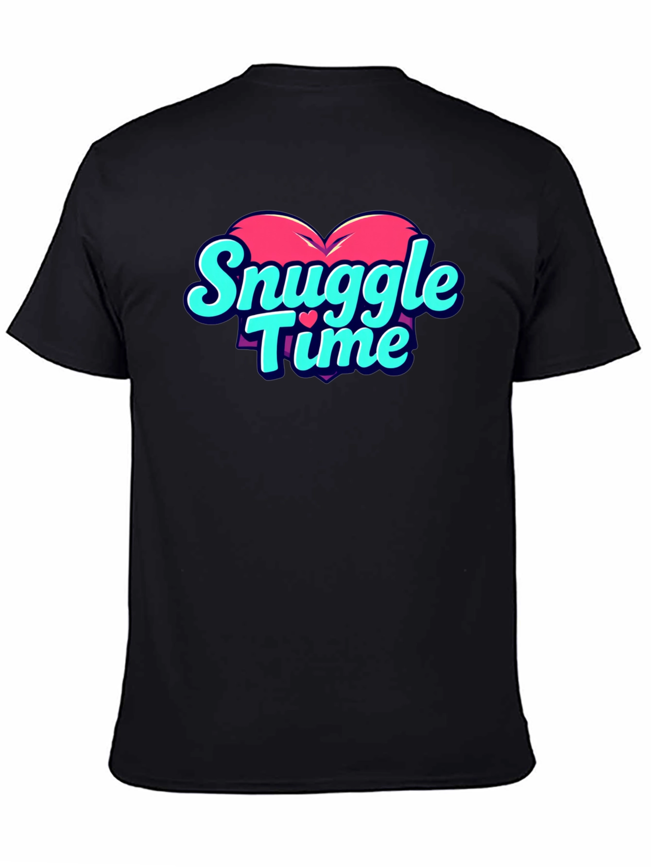 Black Snuggle Time Graphic T-Shirt view 4
