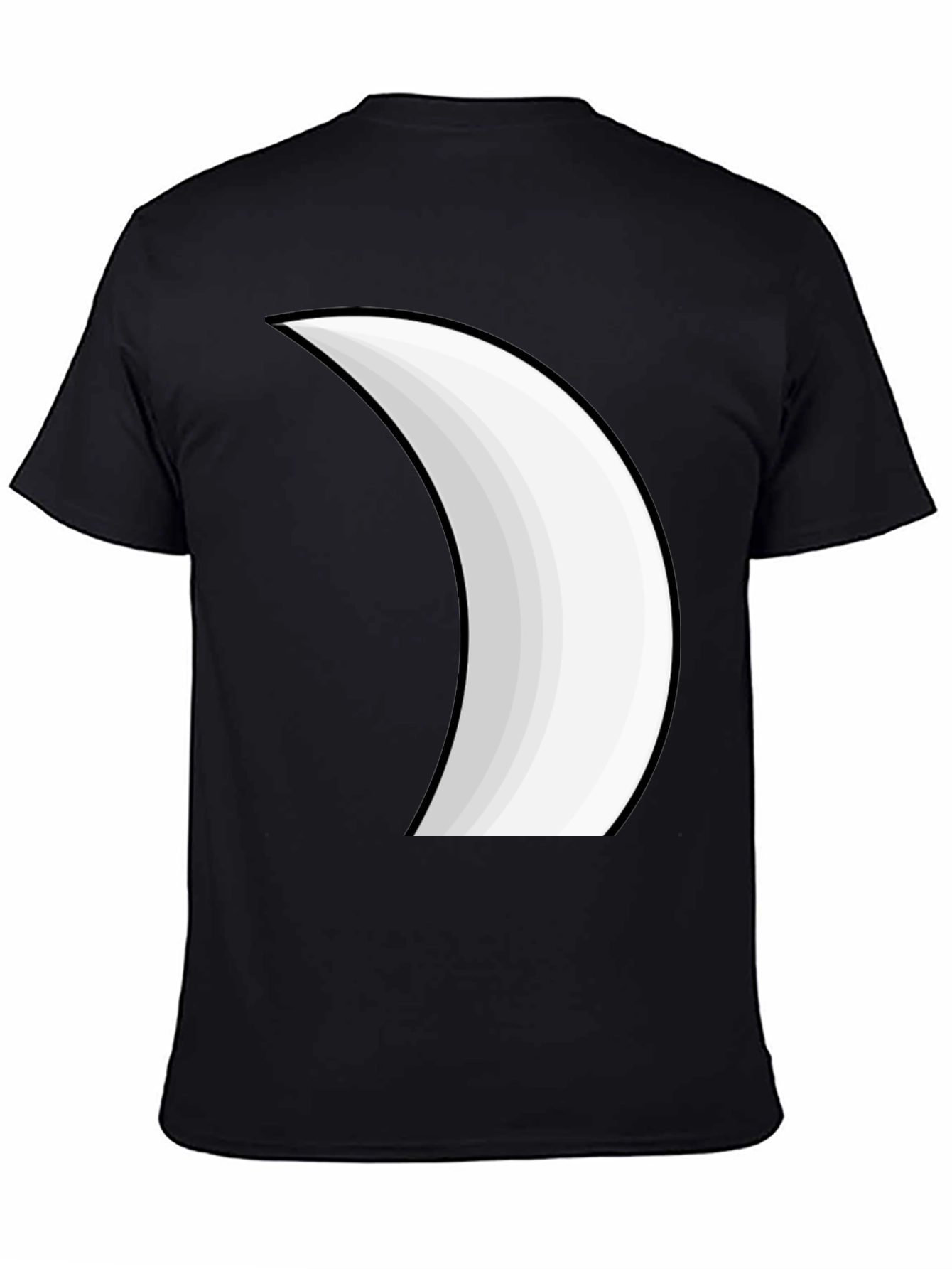 Black Crescent Moon Graphic T-Shirt - Stylish Black Tee view 4