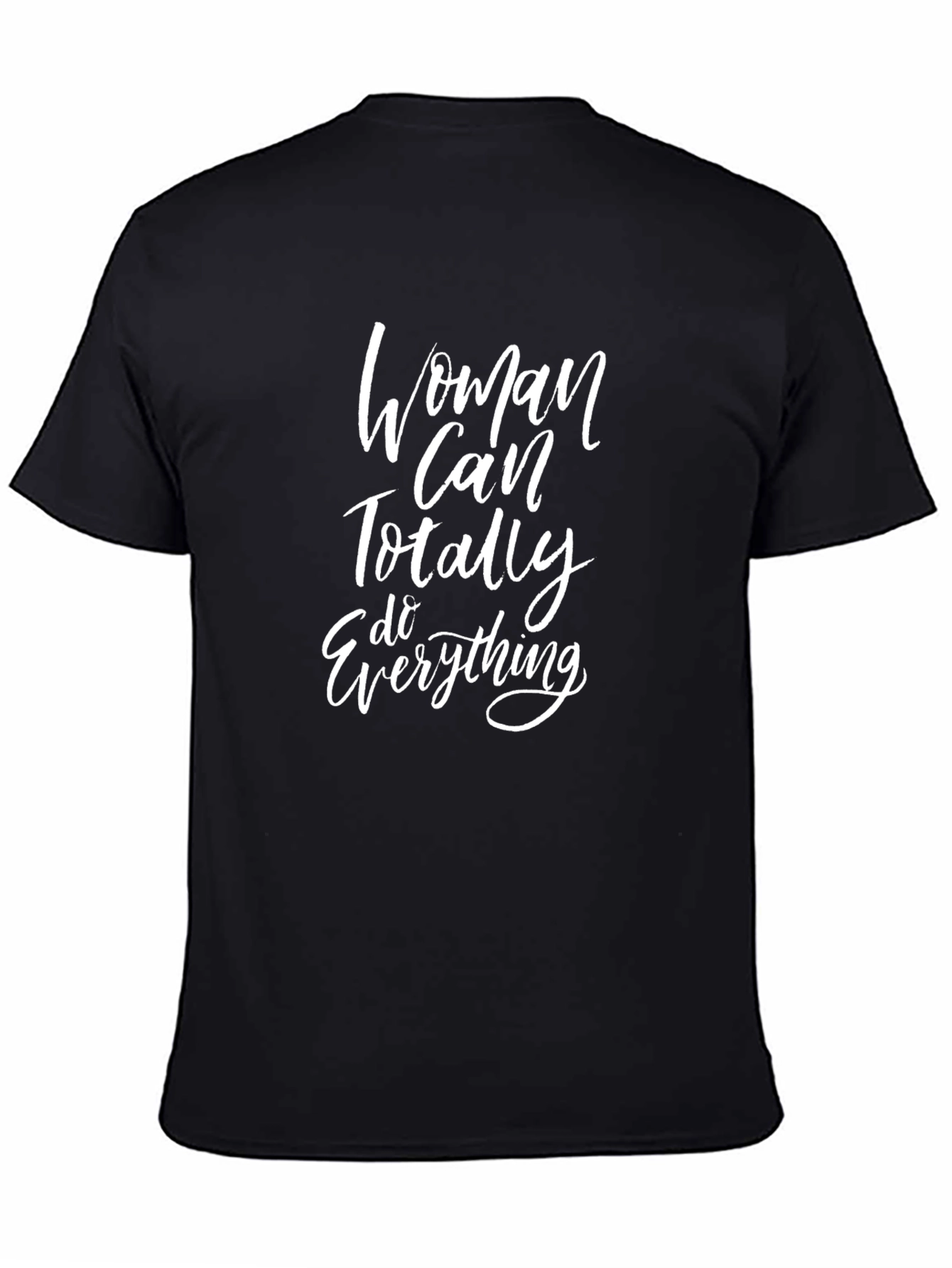 Black Woman Can Totally Do Everything Black T-Shirt view 4