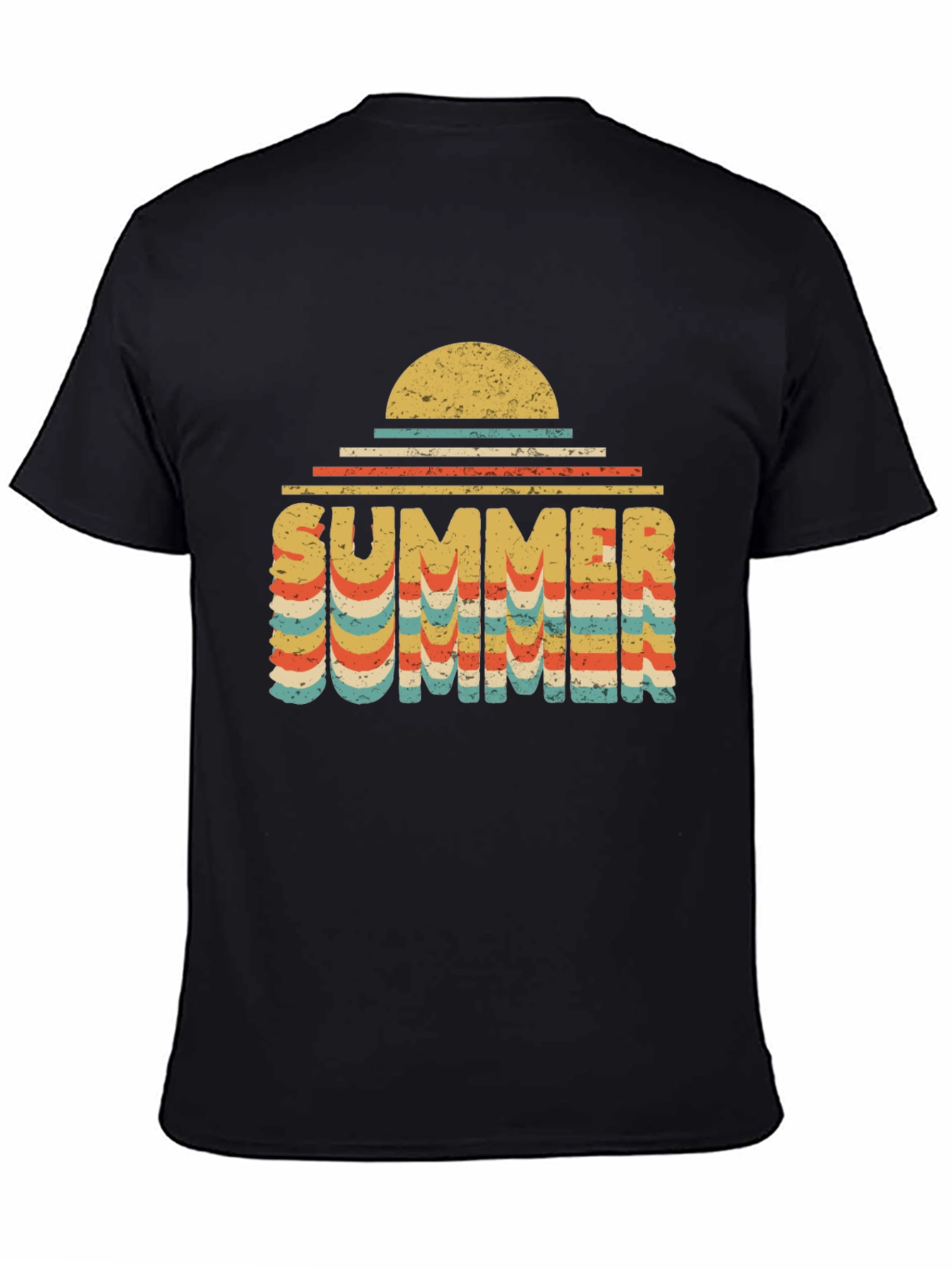 Black Retro Summer T-Shirt view 4