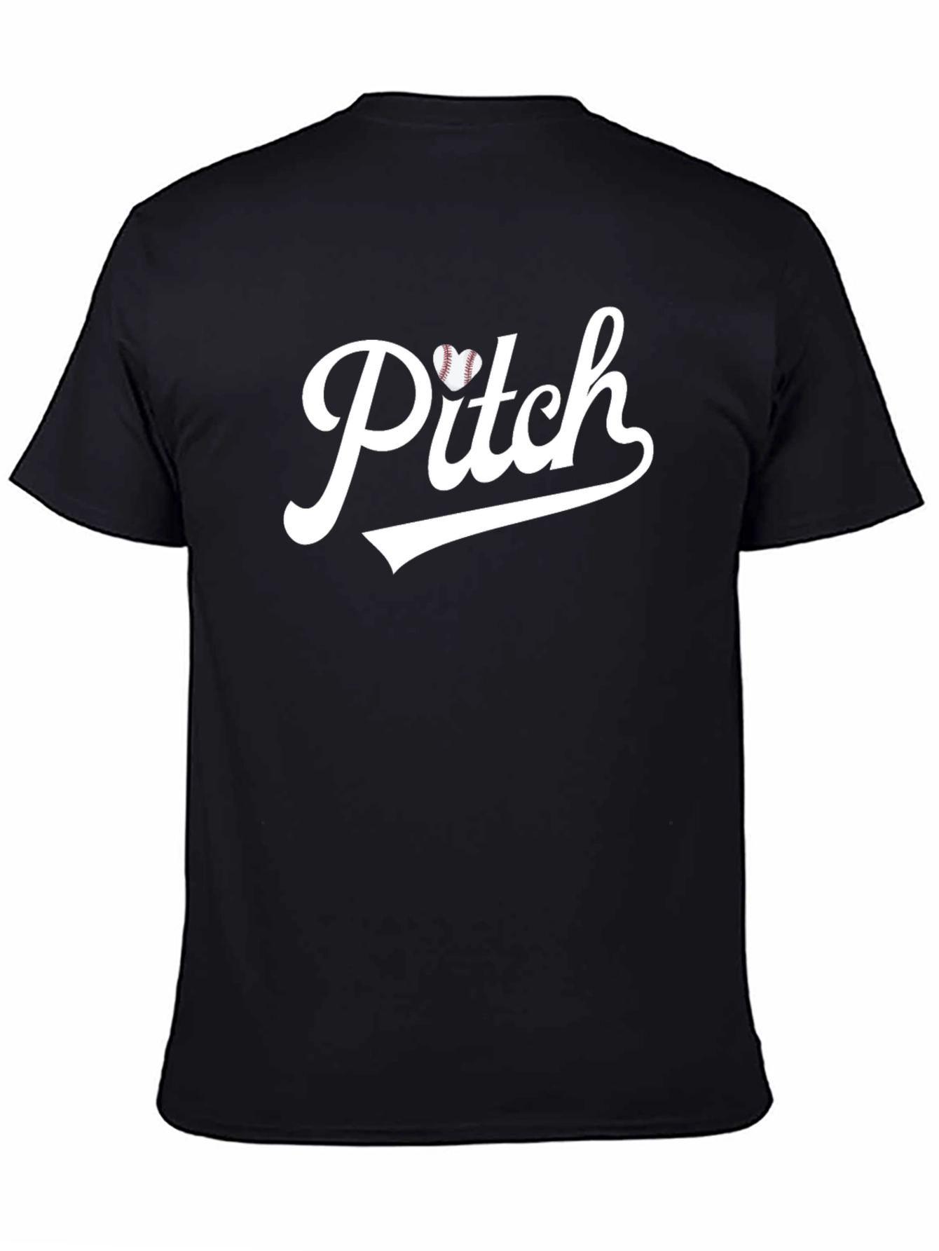 Black Baseball Pitch Graphic Tee - Sporty Casual view 4