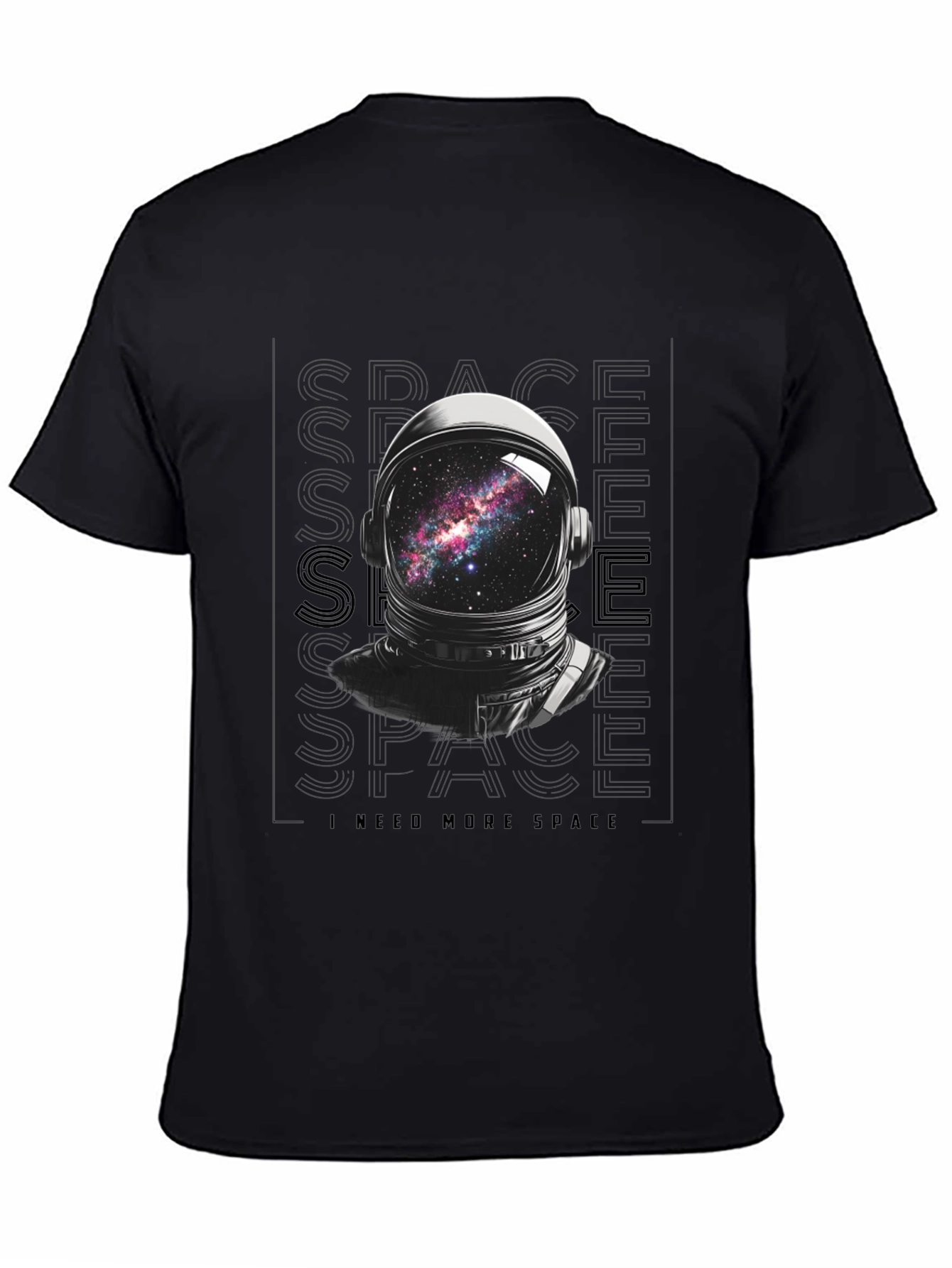Black Astronaut Galaxy T-Shirt - I Need More Space Tee view 4