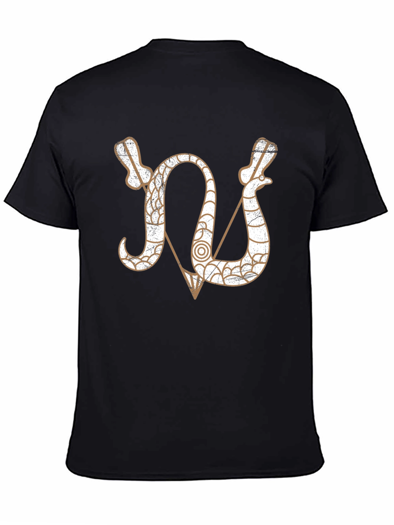 Black Unique Graphic Print Black T-Shirt view 4