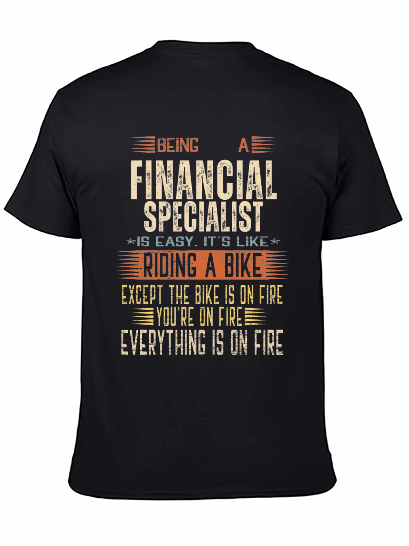 Black Financial Specialist Funny T-Shirt view 4