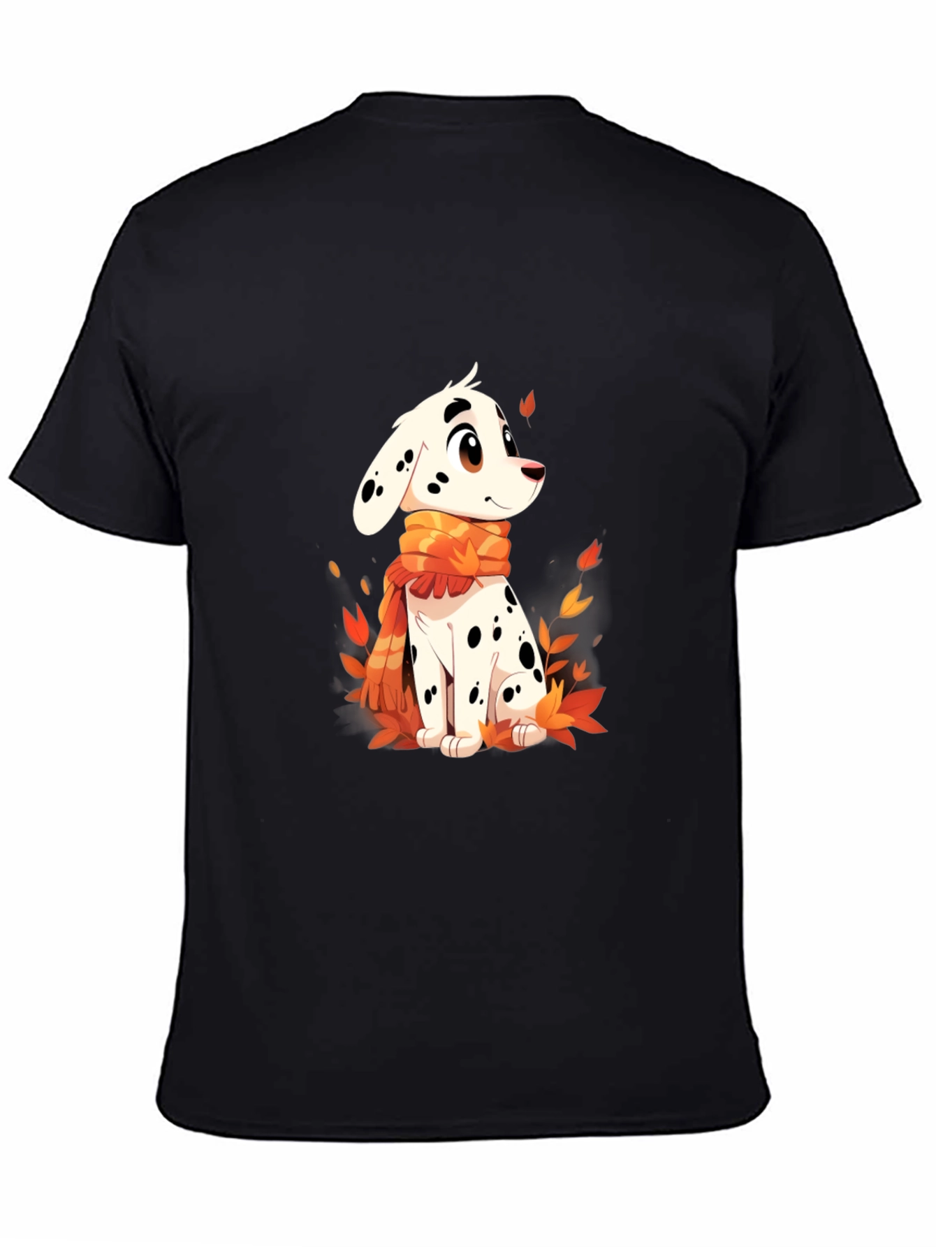 Black Dalmatian Puppy T-Shirt - Cute Cartoon Dog view 4