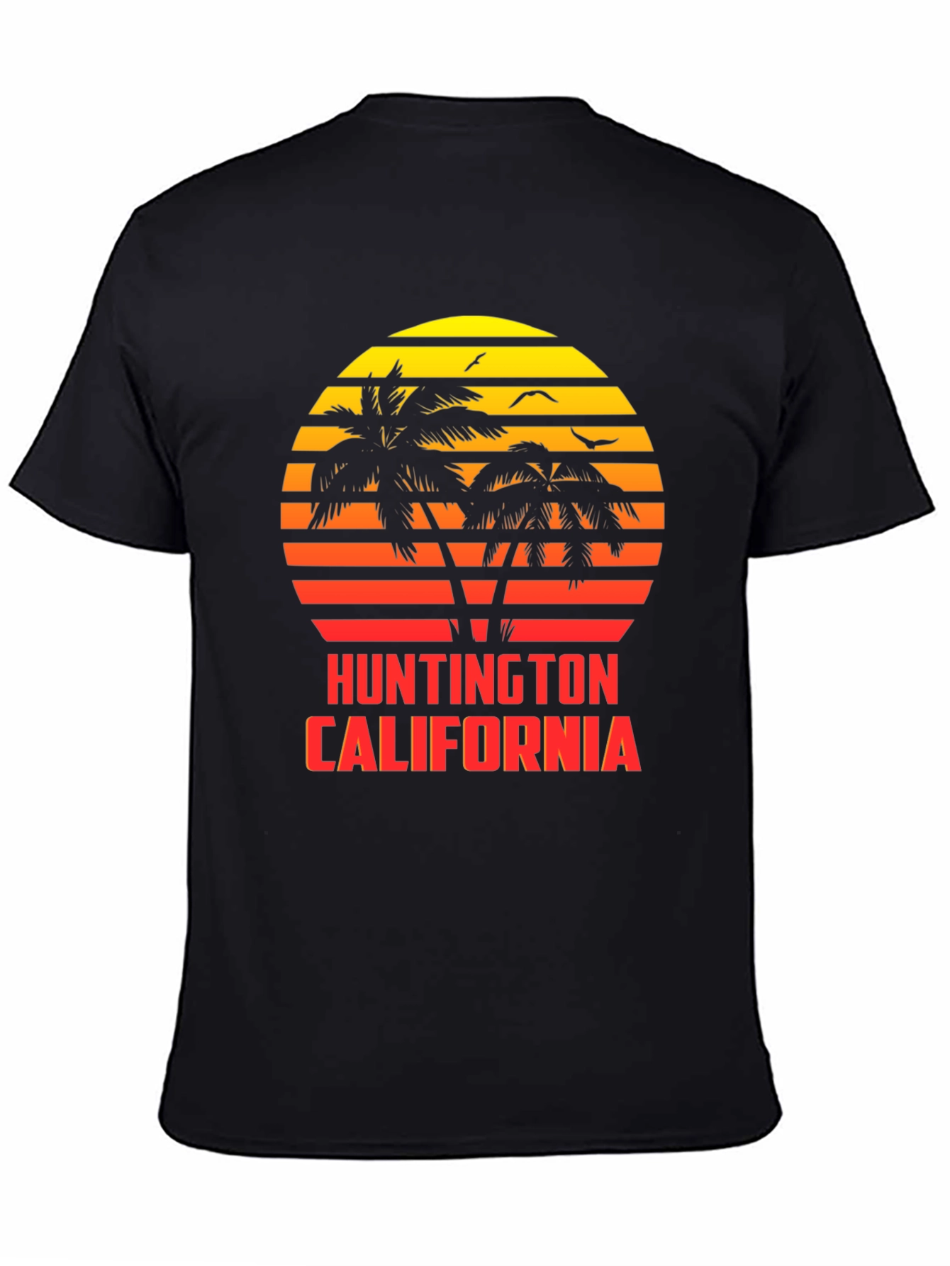 Black Huntington California Sunset Tee view 4
