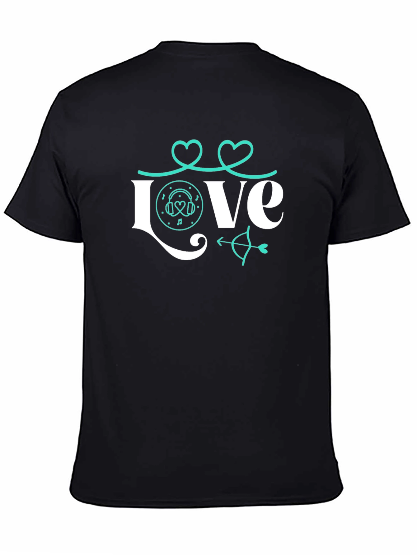 Black Love Music Valentine's Day Graphic Tee view 4