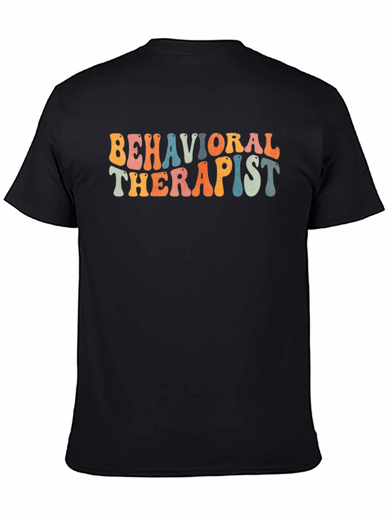 Black Retro Behavioral Therapist T-Shirt Funny Gift view 4
