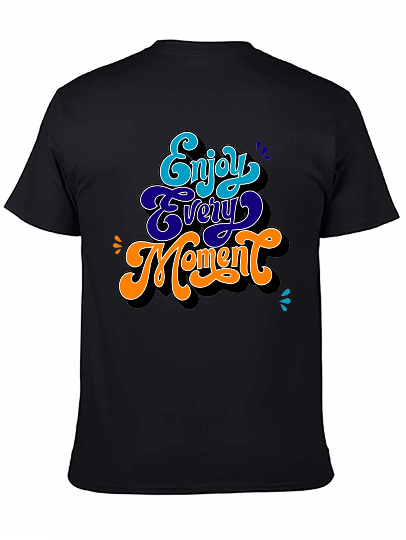 Black Enjoy Every Moment Graphic T-Shirt view 4