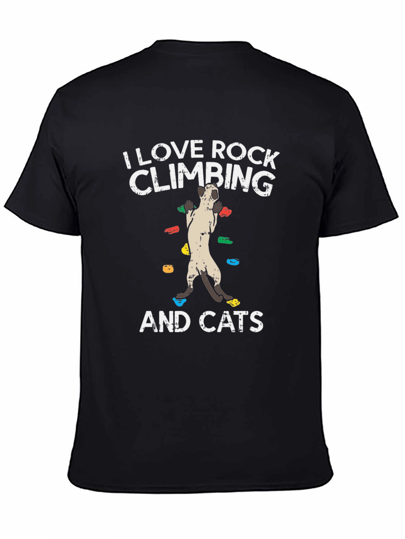 Black Rock Climbing & Cats Graphic T-Shirt view 4