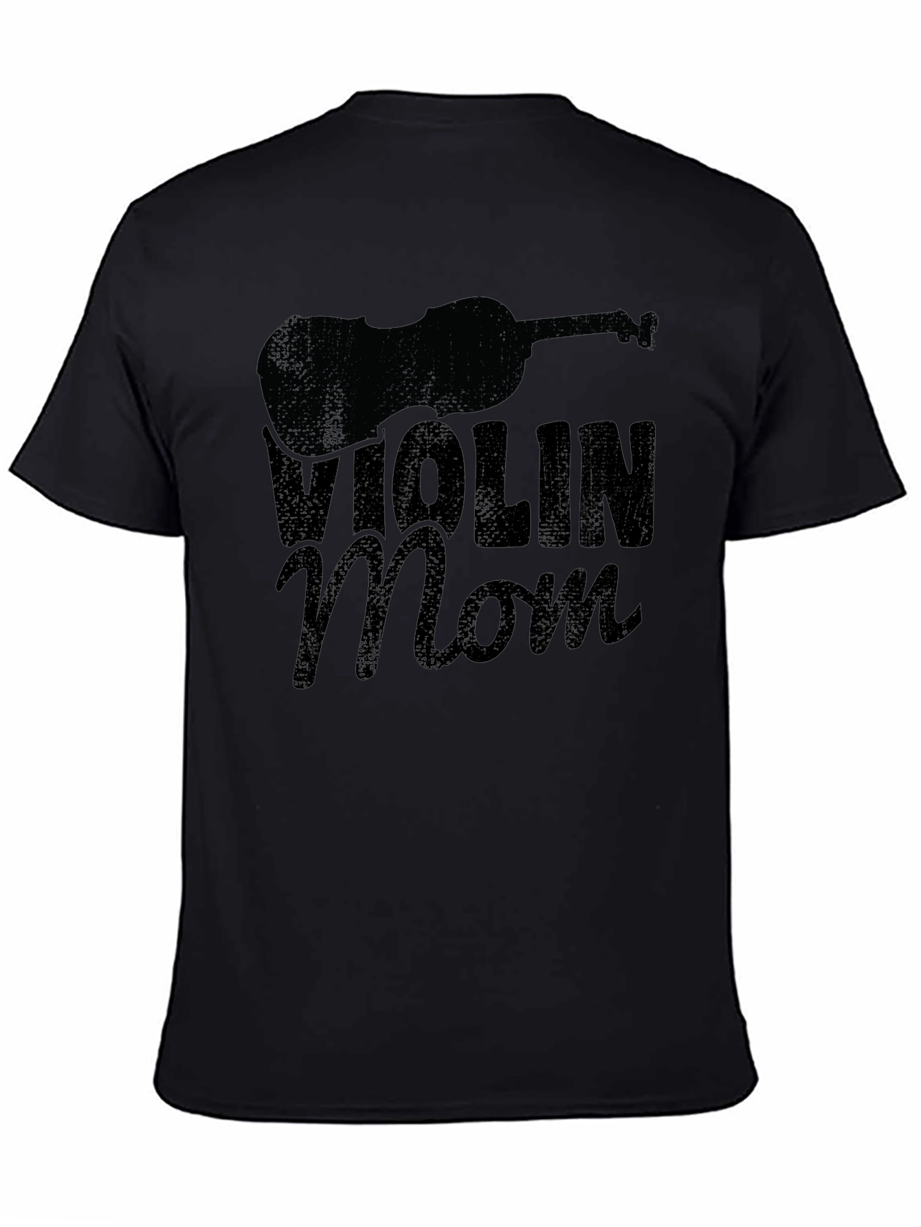 Black Violin Mom T-Shirt - Black view 4