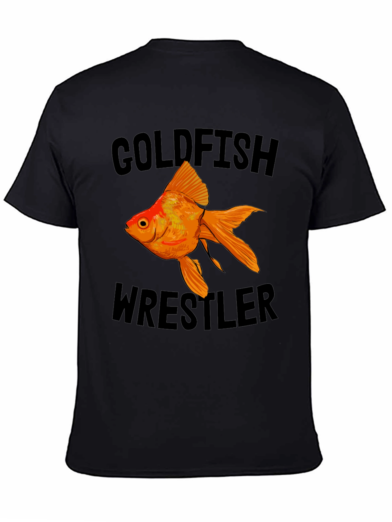 Black Goldfish Wrestler Graphic Tee view 4