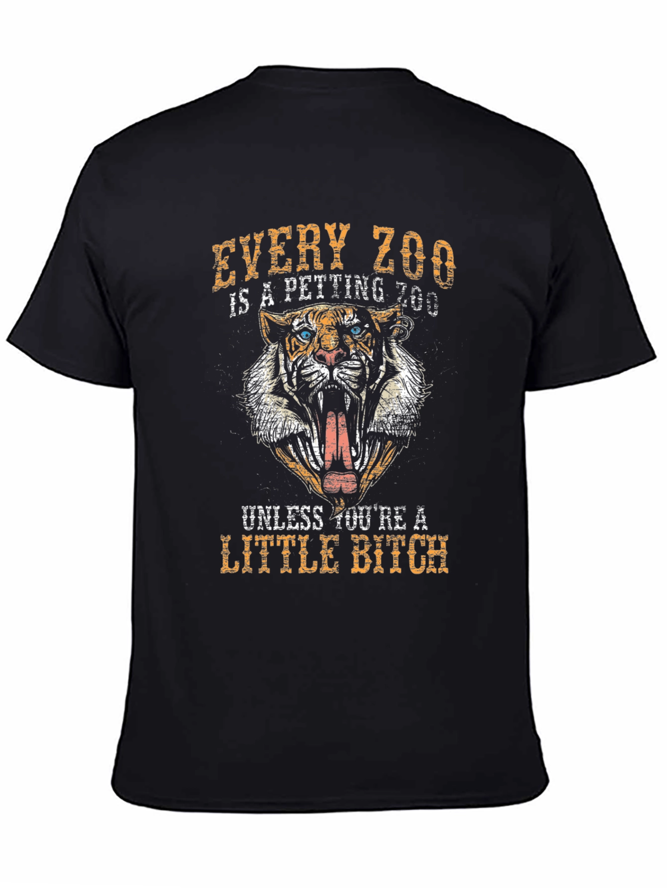 Black Every Zoo Petting Zoo Tiger Graphic Tee view 4