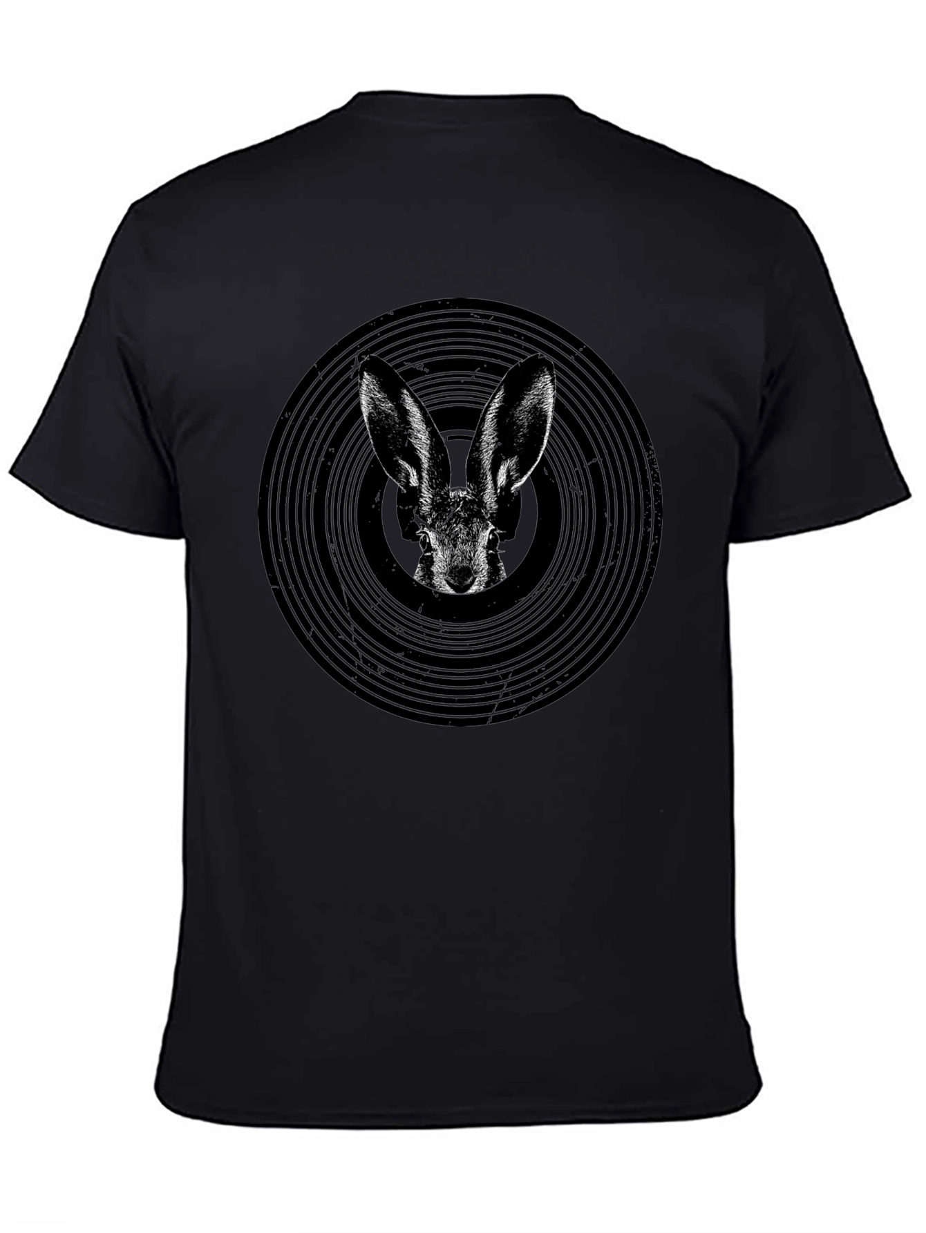 Black Hare Vinyl Graphic T-Shirt - Black view 4