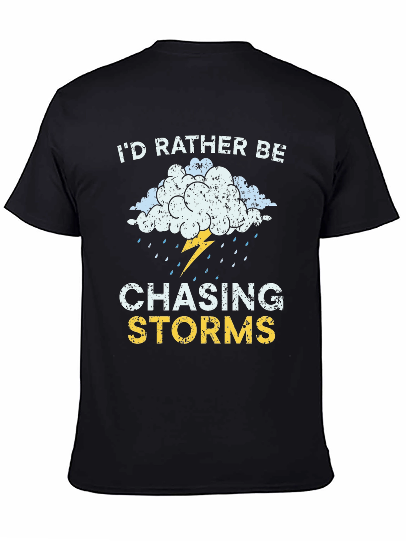 Black Chasing Storms Graphic T-Shirt view 4