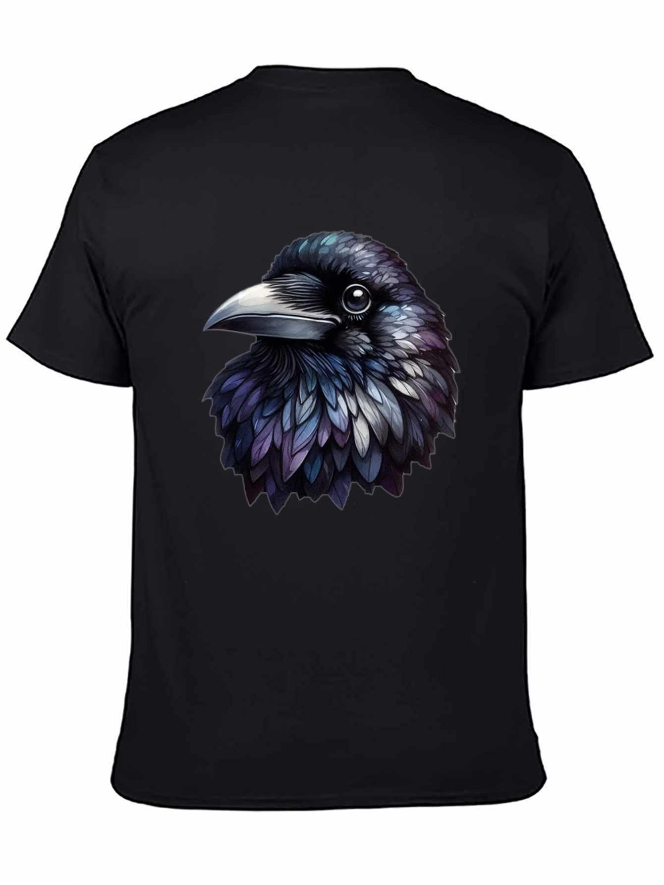 Black Raven Graphic Tee - Unique Bird Design view 4
