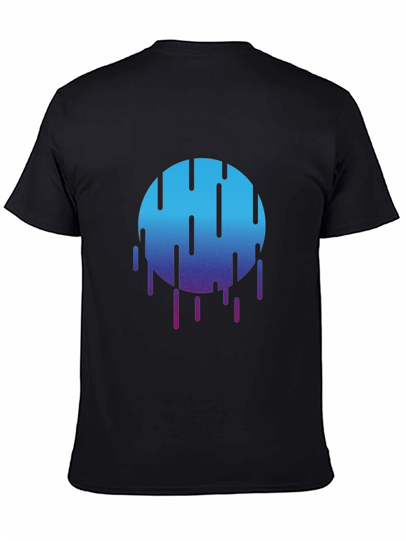 Black Abstract Gradient Circle Tee view 4