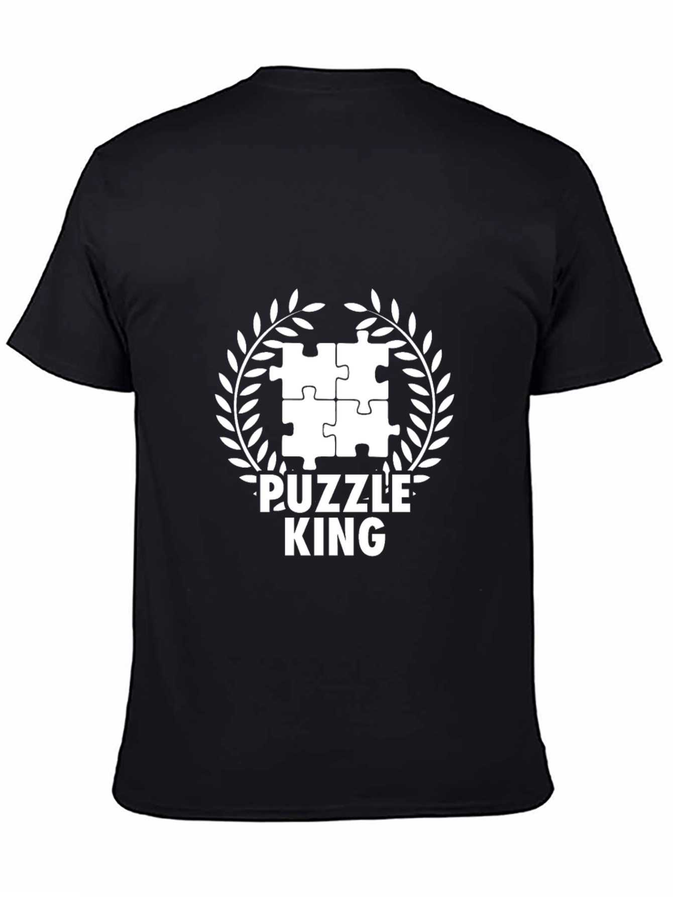Black Puzzle King T-Shirt - Black Graphic Tee view 4