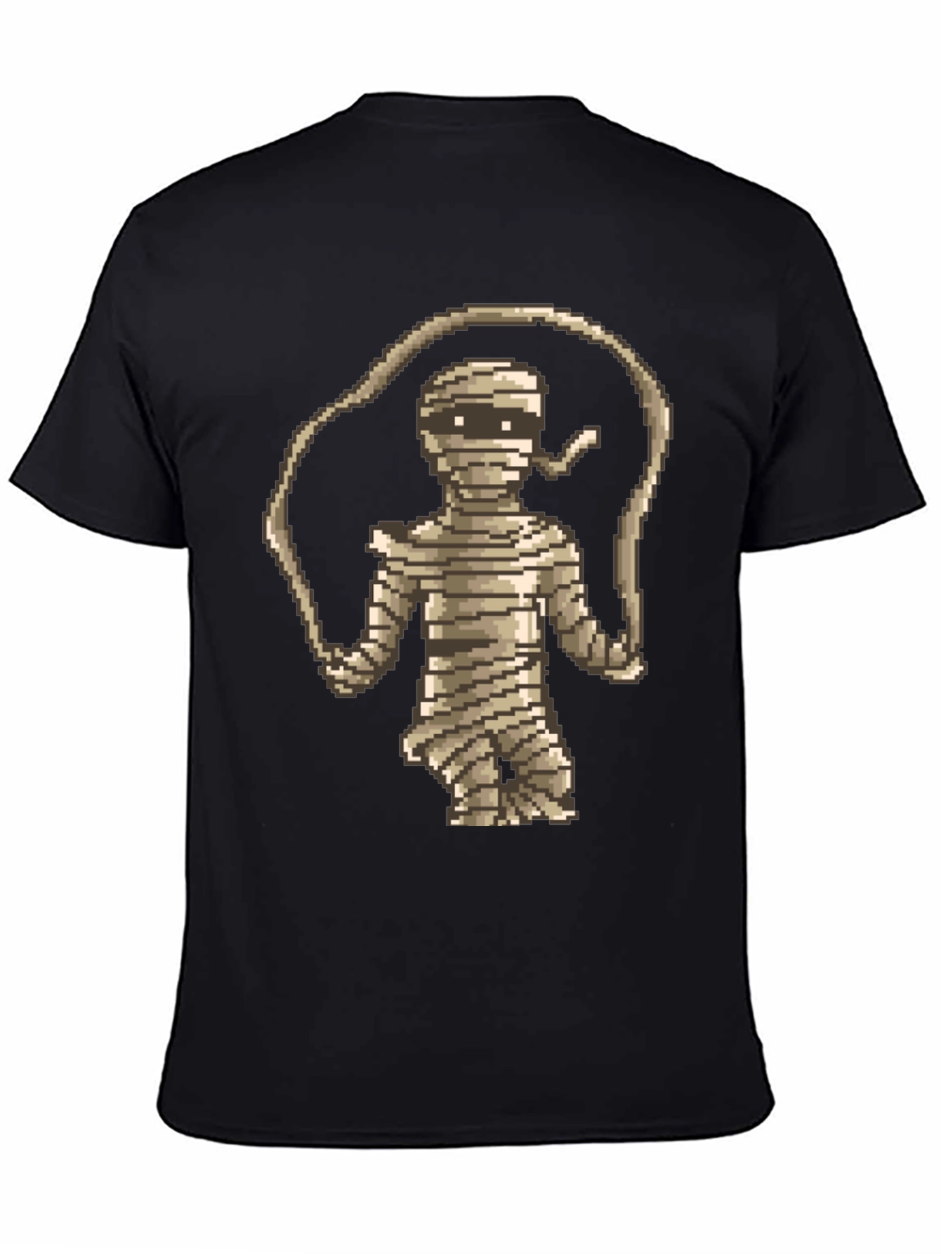Black Pixel Mummy T-Shirt - Retro Gaming Style view 4