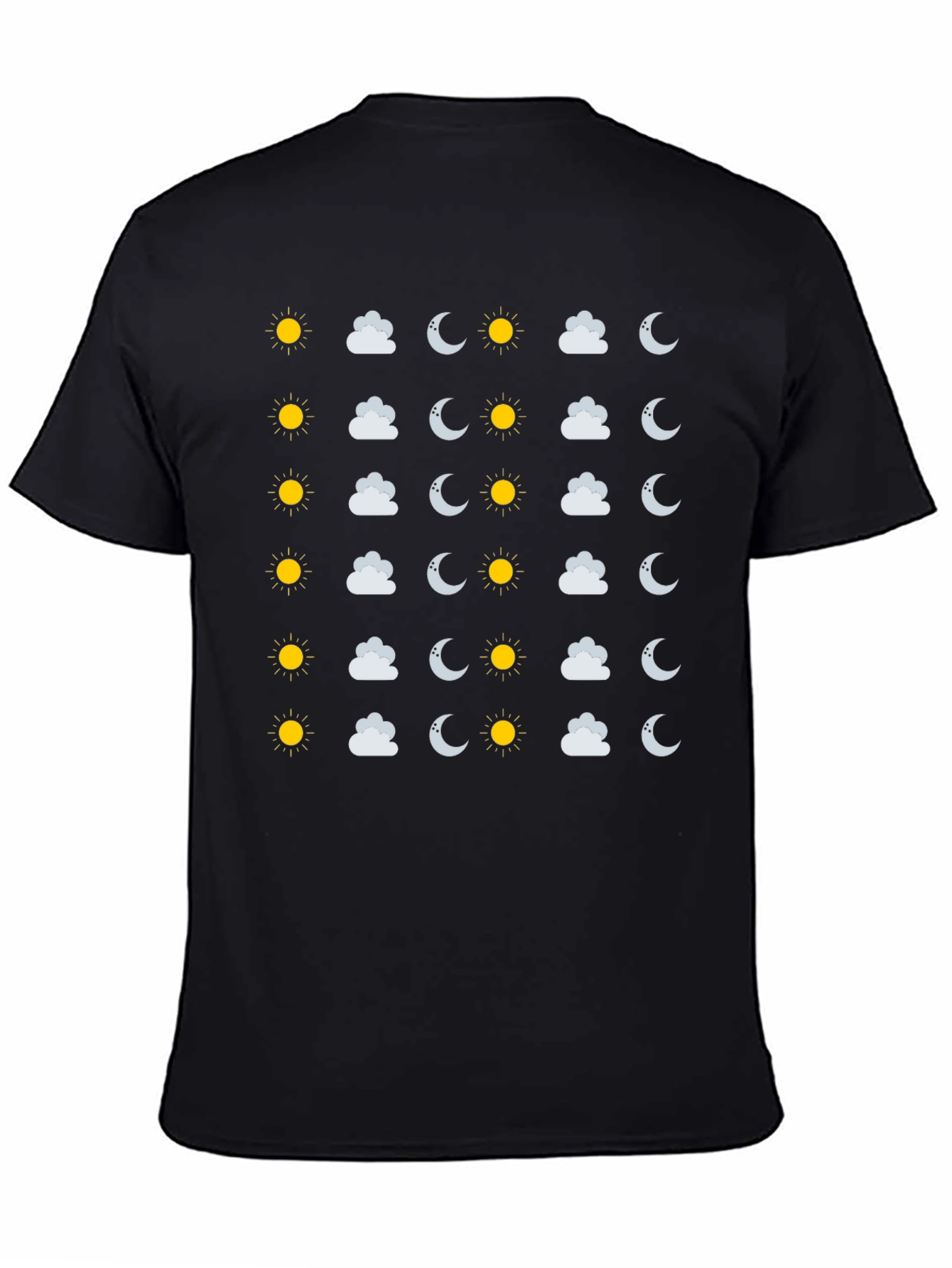 Black Weather Pattern Graphic Print Tee view 4